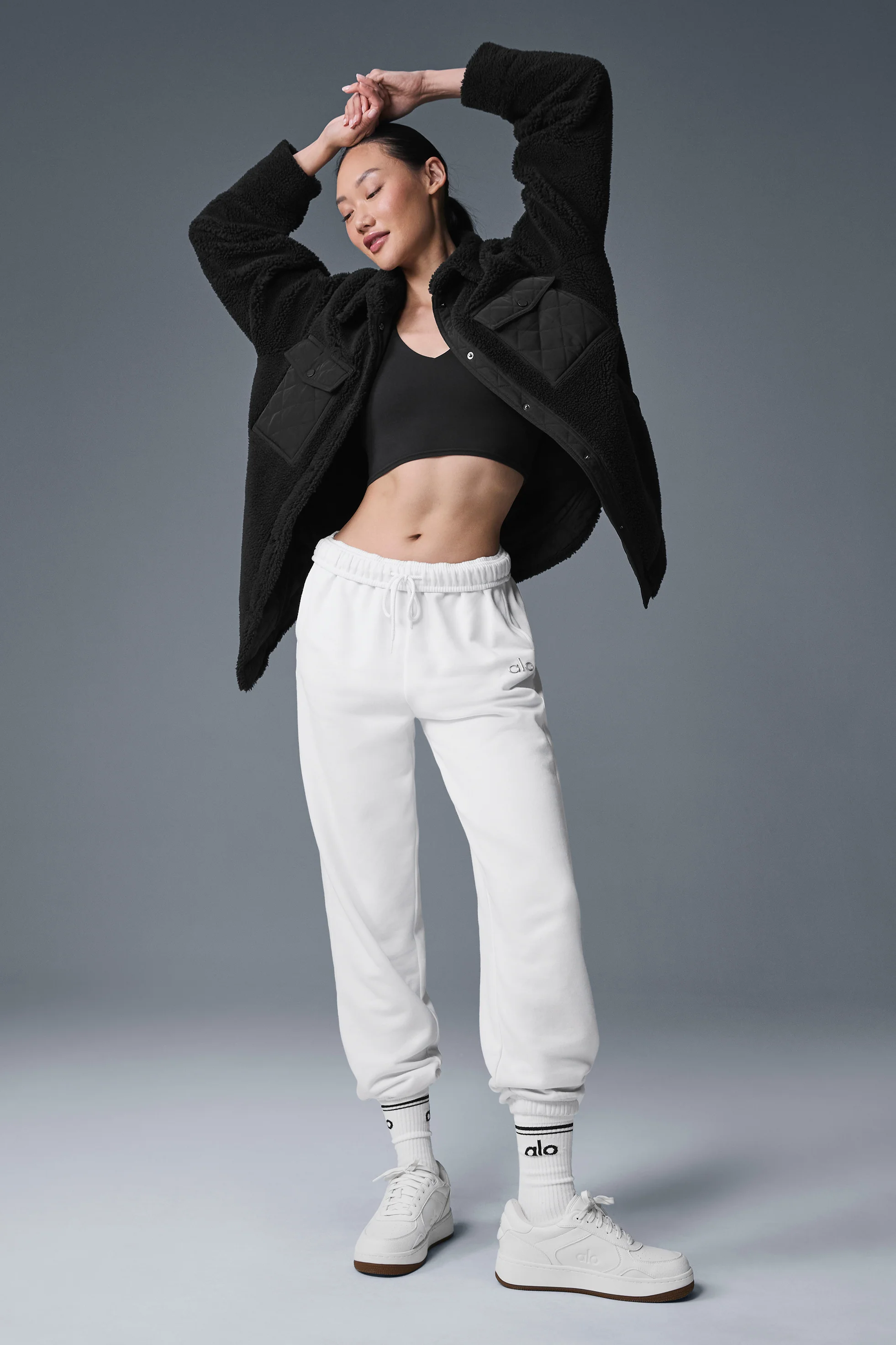 Sherpa Edge Shacket - Black