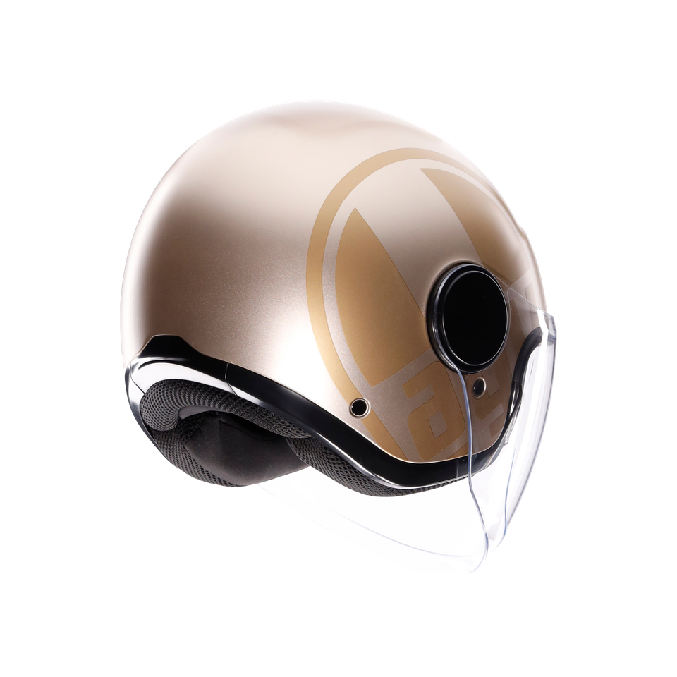 ETERES SIROLO MATT WHITE/GOLD - MOTORBIKE OPEN FACE HELMET E2206
