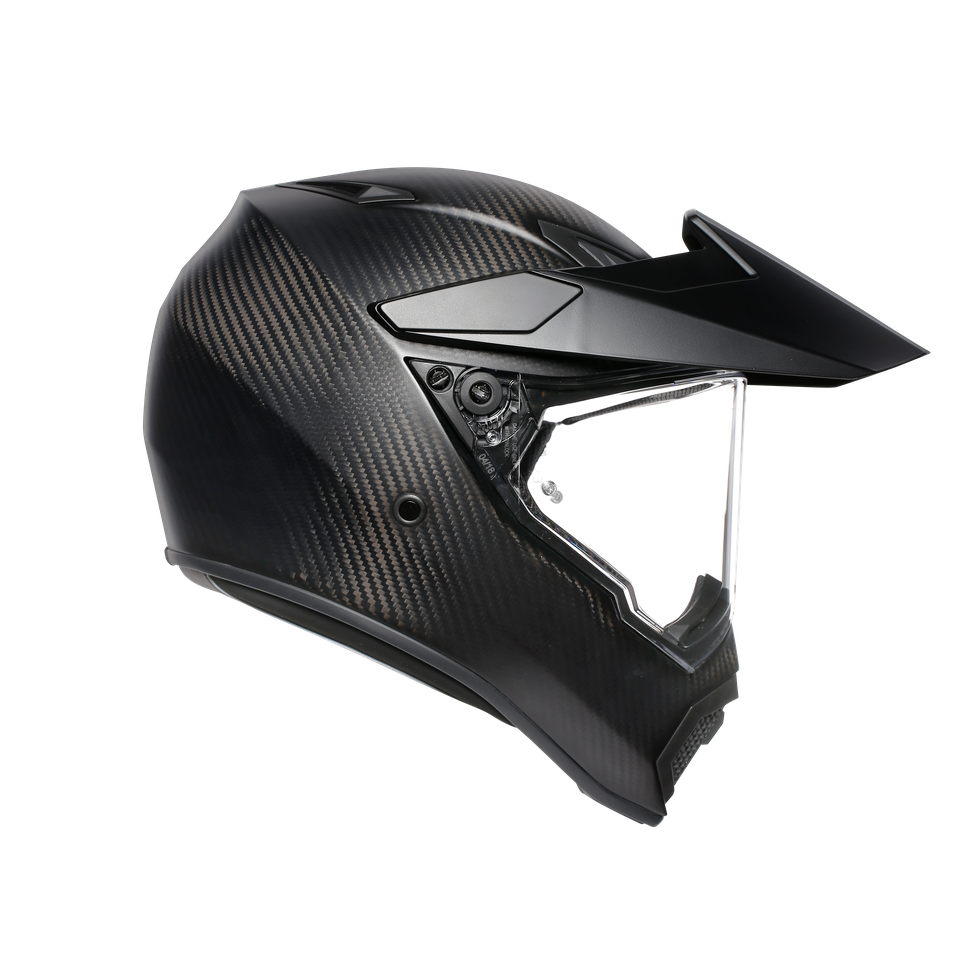AX9 MONO MATT CARBON - MOTORBIKE FULL FACE HELMET E2206