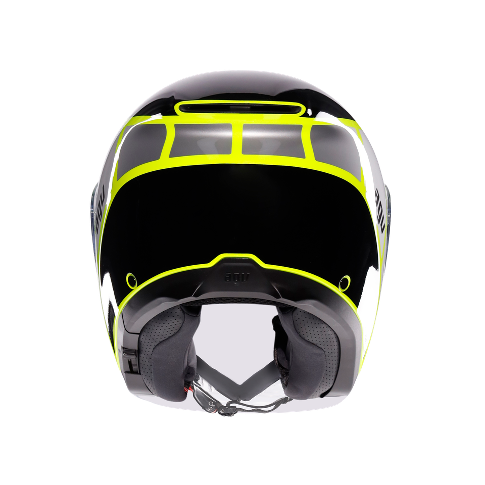 IRIDES DAVAO BLACK/GREY/YELLOW FLUO - MOTORBIKE OPEN FACE HELMET E2206