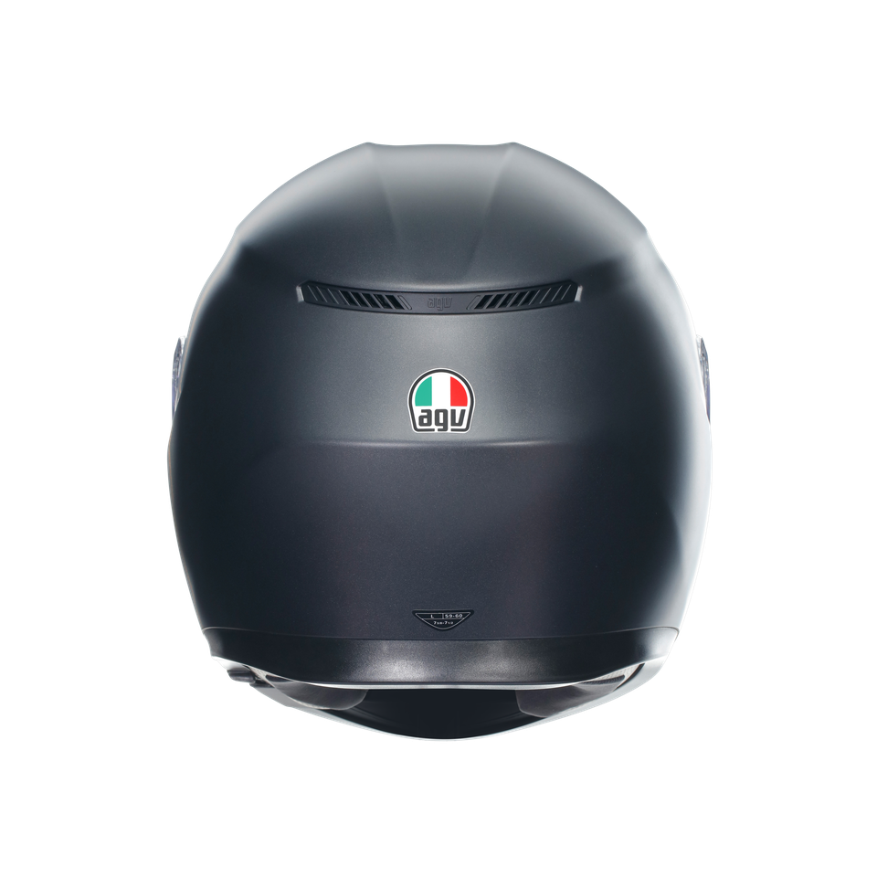 K3 MATT BLACK - MOTORBIKE FULL FACE HELMET E2206