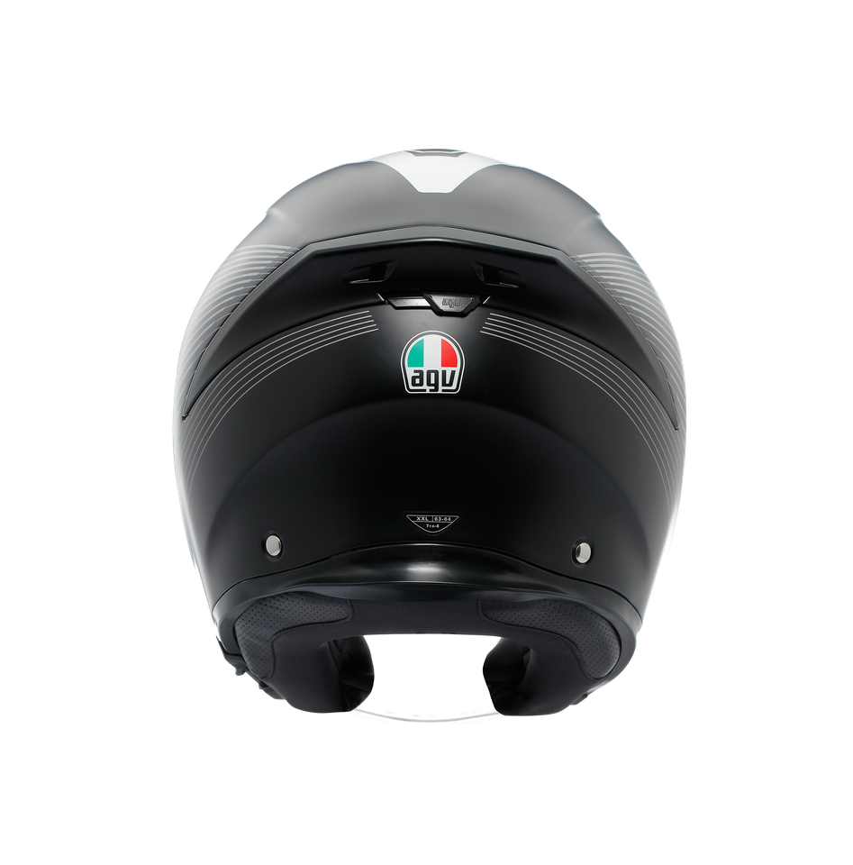 K5 JET EVO CONTROL MATT BLACK/WHITE - MOTORBIKE OPEN FACE HELMET E2206