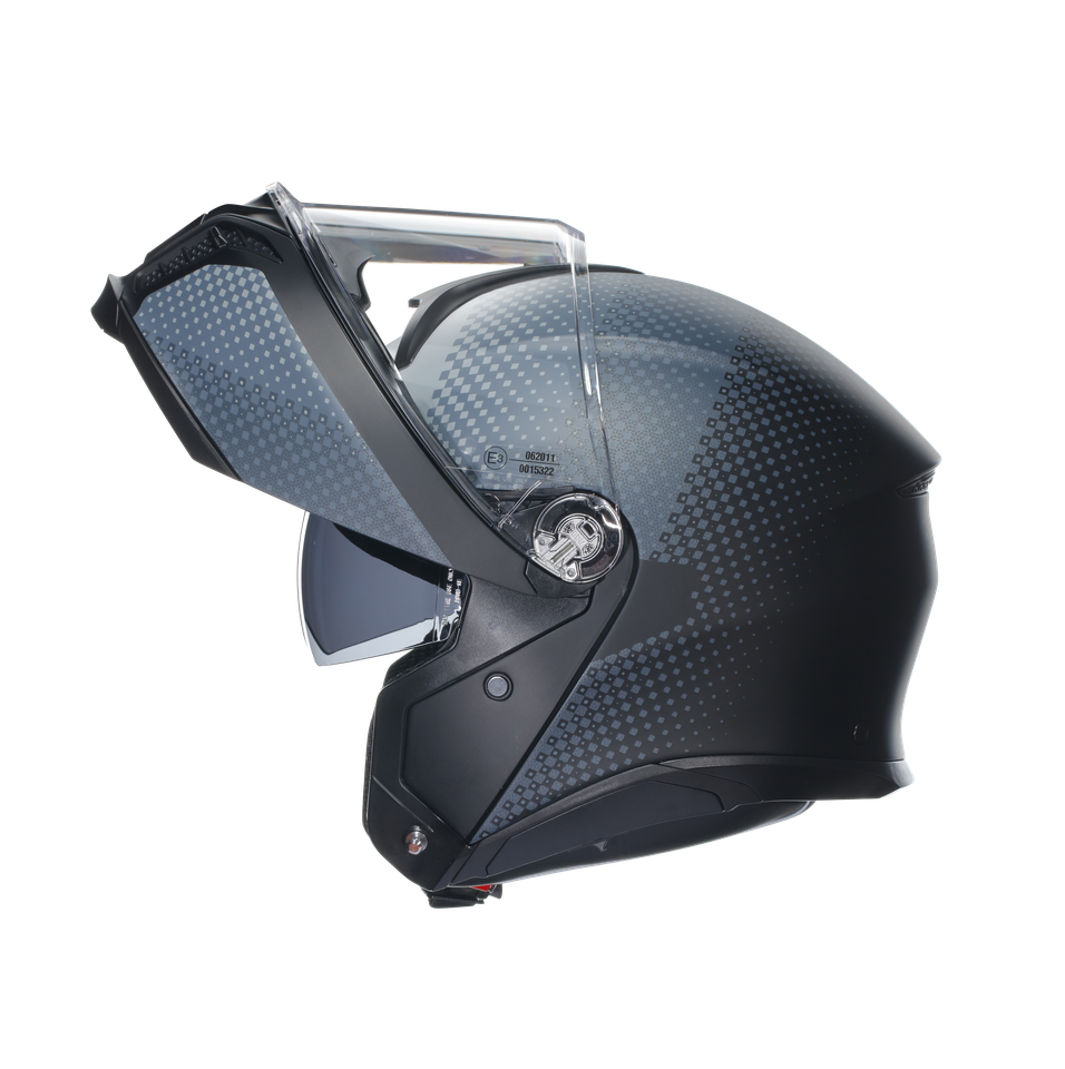 TOURMODULAR TEXTOUR MATT BLACK/GREY - MOTORBIKE FLIP UP HELMET E2206