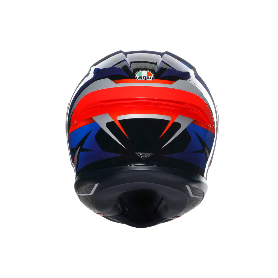 K6 S SLASHCUT BLACK/BLUE/RED - MOTORBIKE FULL FACE HELMET E2206