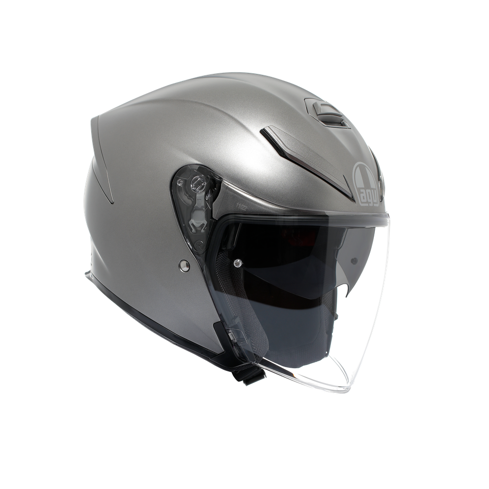 K5 JET EVO MONO MATT LUNA GREY - MOTORBIKE OPEN FACE HELMET E2206