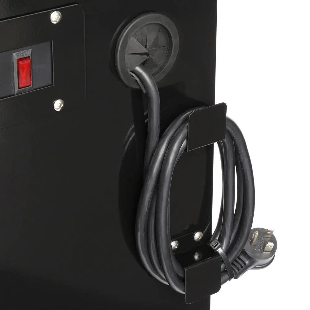 62 in. 14-Drawer Mobile Workbench with Solid Wood Top, Black