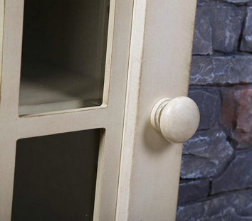 Bennett Infrared Electric Fireplace TV Stand in Farmhouse Ivory