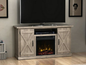 Killian Electric Fireplace Media Console in Ashland Pine