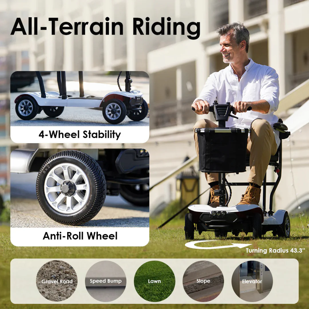 Paiseec D3 Lightweight Mobility Scooter - FAA Approved