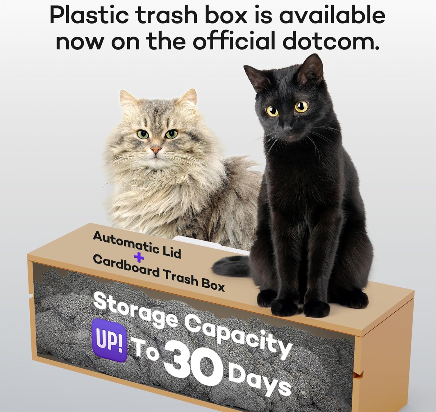 X5 Self-Cleaning Cat Litter Box - Unique Split System, Open Top, 30-Day Capacity - Automatic Litter Scooping Robot, Odor-Seal Disposable Cardboard Bin, 24 Inch Tray, 33 lbs. Load, 99% Leakproof