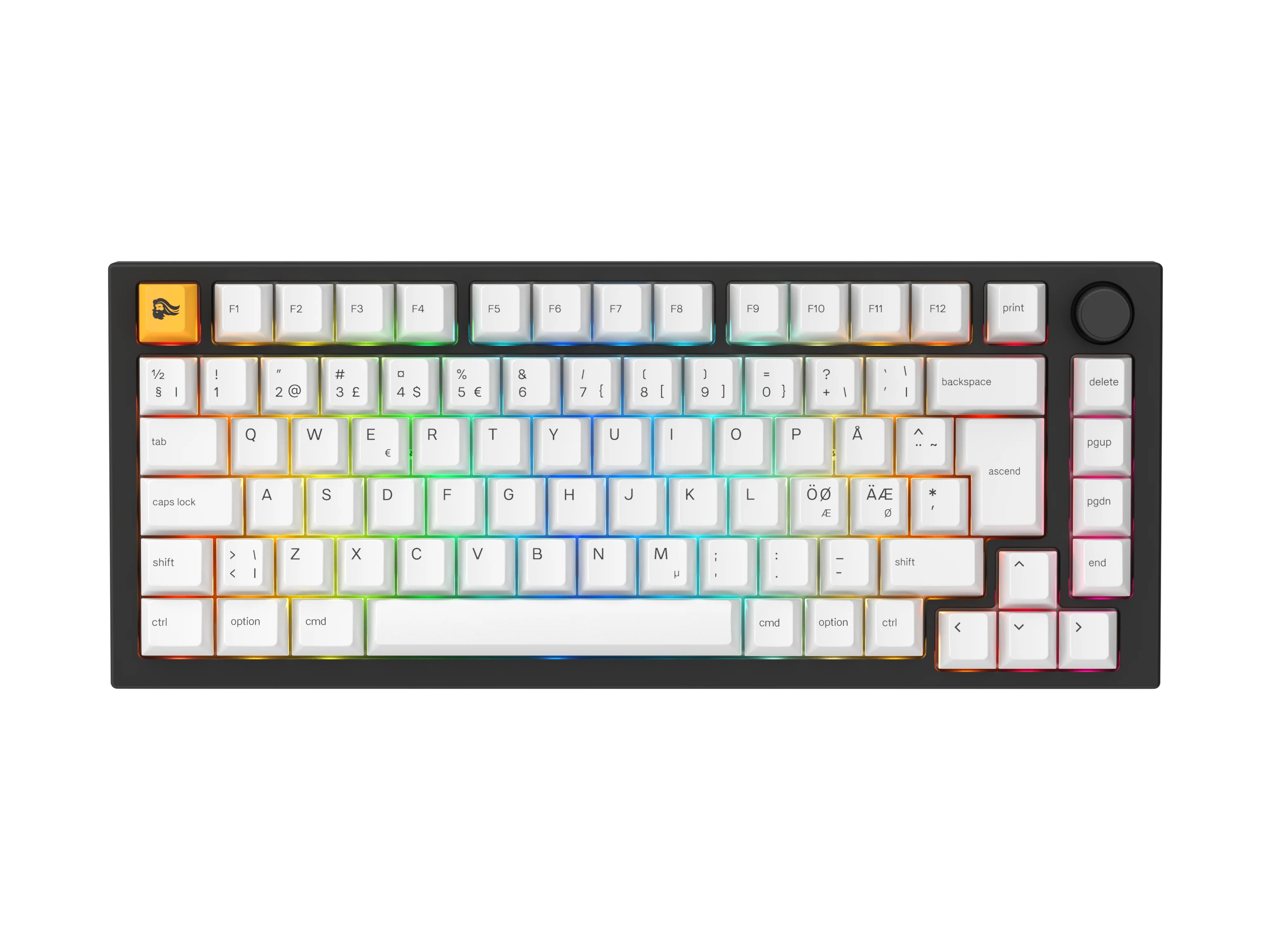 Glorious GMMK PRO 75 % vorgefertigte ISO NORDIC – Black Slate