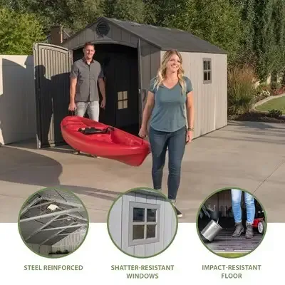 LIFETIME 8 FT. X 12.5 FT. OUTDOOR STORAGE SHED