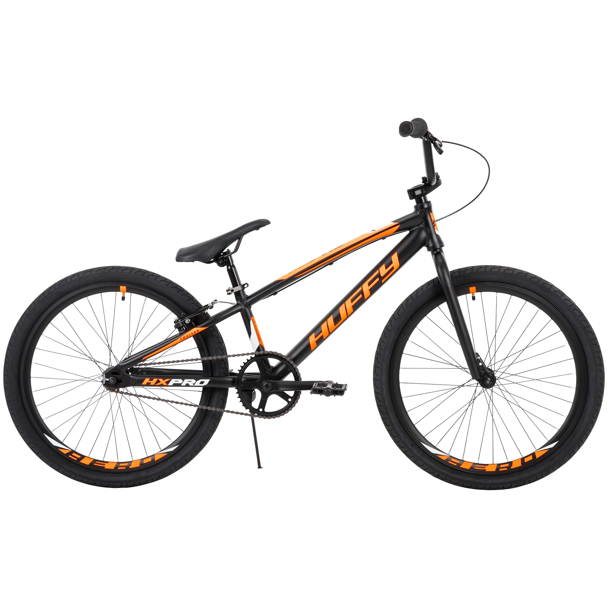HX Pro Cruiser 24-inch Aluminum BMX Bike for Boys, Black/Orange