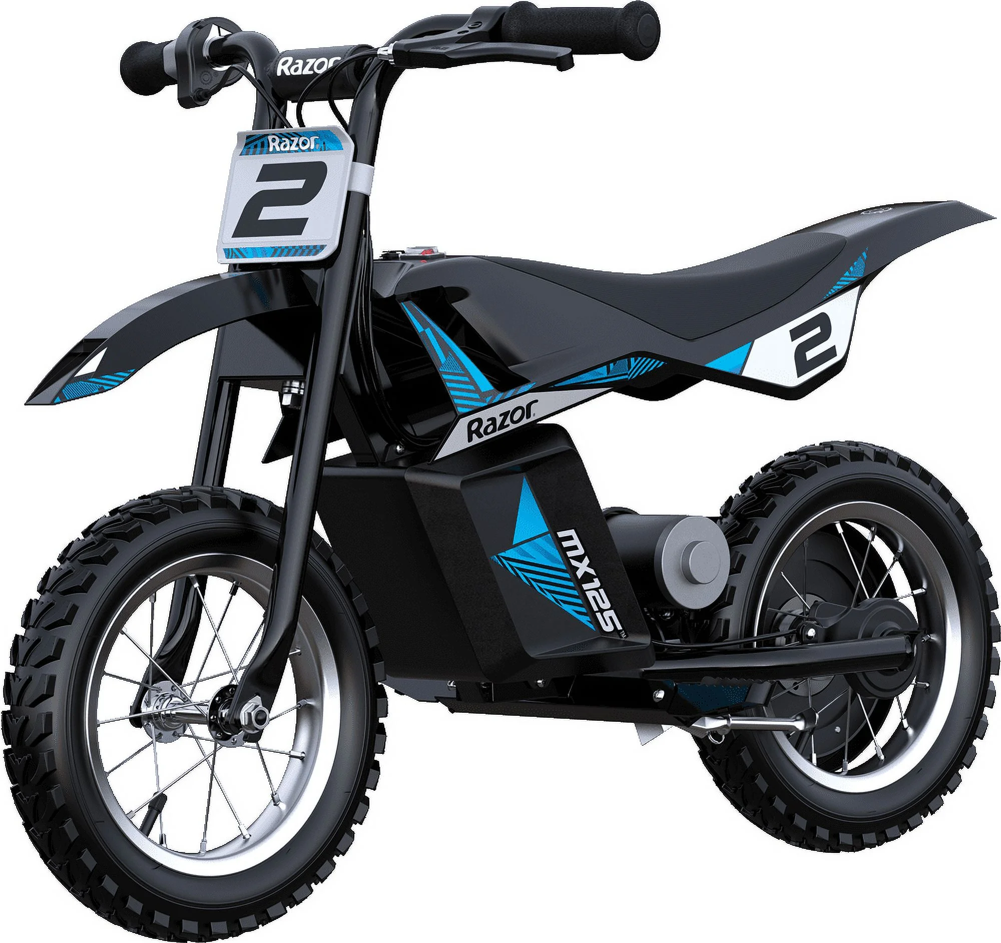 Razor Dirt Rocket MX125 Electric-Powered Dirt Bike - Black with Decal Included, for Child 5+