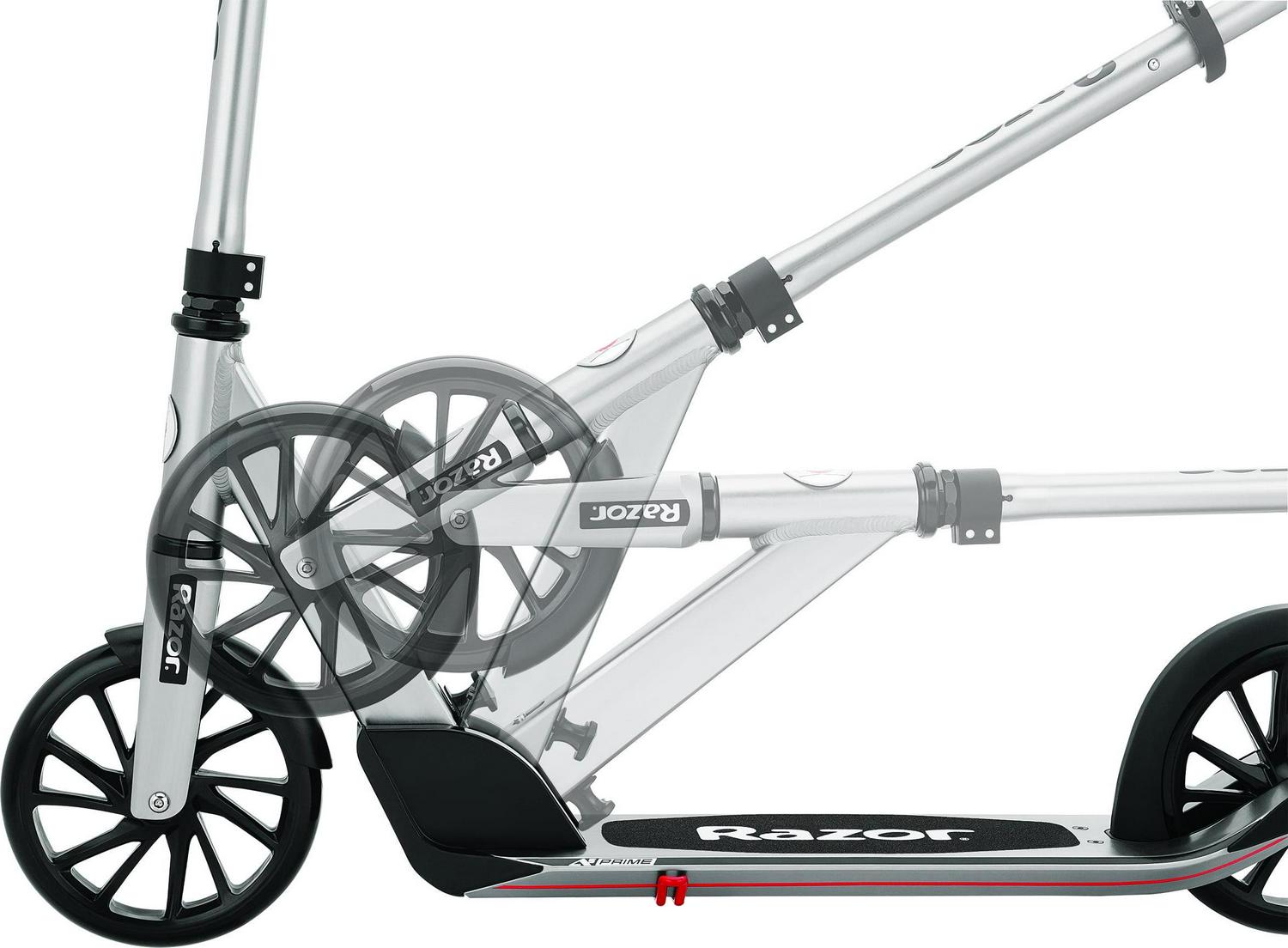 Razor A5 Prime Folding Kick Scooter - Gray. 8″ Wheels. Anodized Aluminum. for Adults up to 220 lb