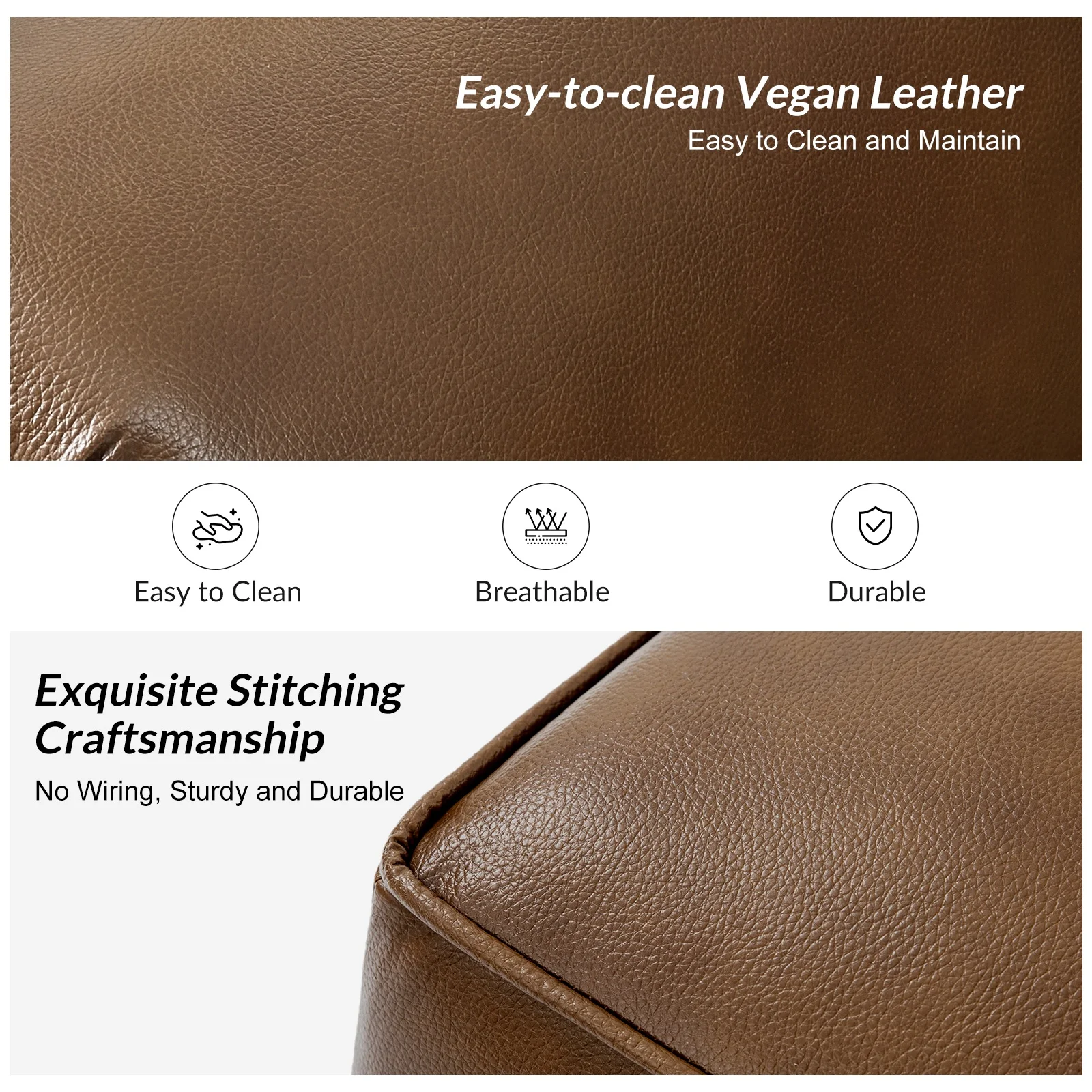 36'' Wide Blue Round Large Ottoman Tufted Coffee Table with Storage Wood Legs Home Living Room