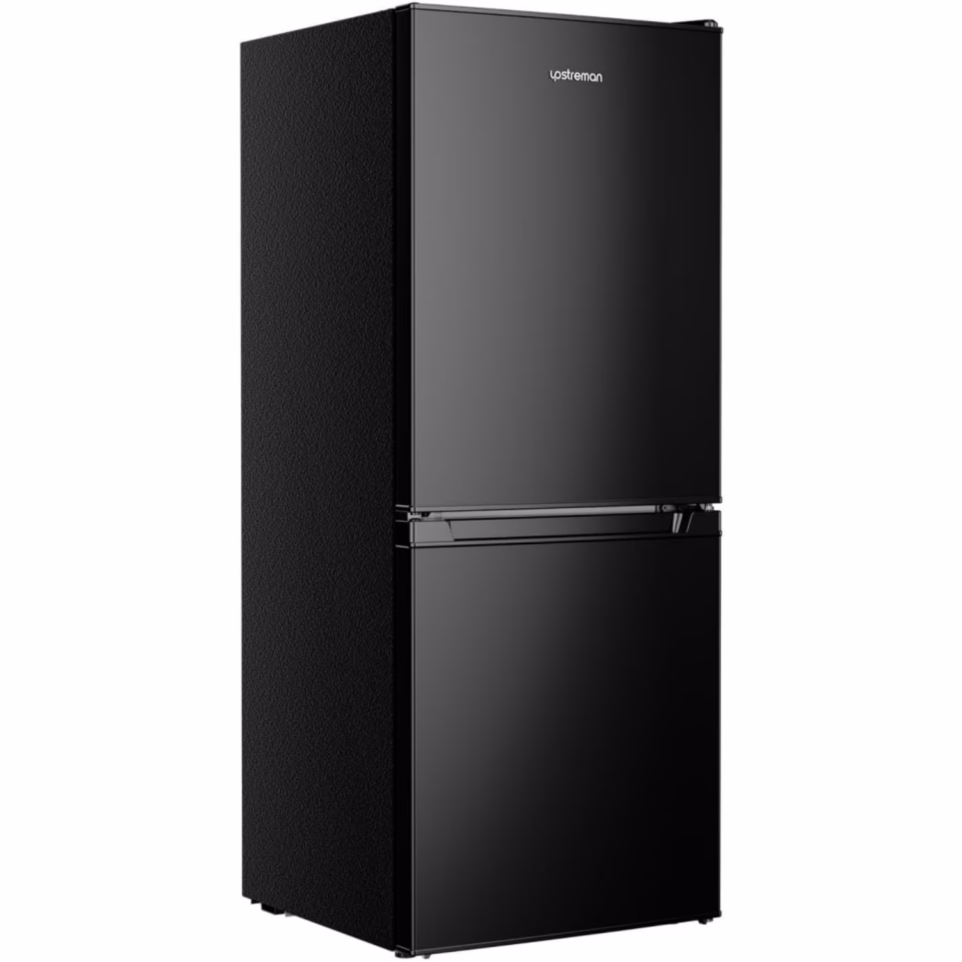 Upstreman 4.0 Cu.Ft Mini Fridge with Bottom Freezer, 2 Door Small Refrigerator with Adjustable Thermostat and Removable Glass Shelves for Bedroom, Dorm, Office, Apartment, Black BM40