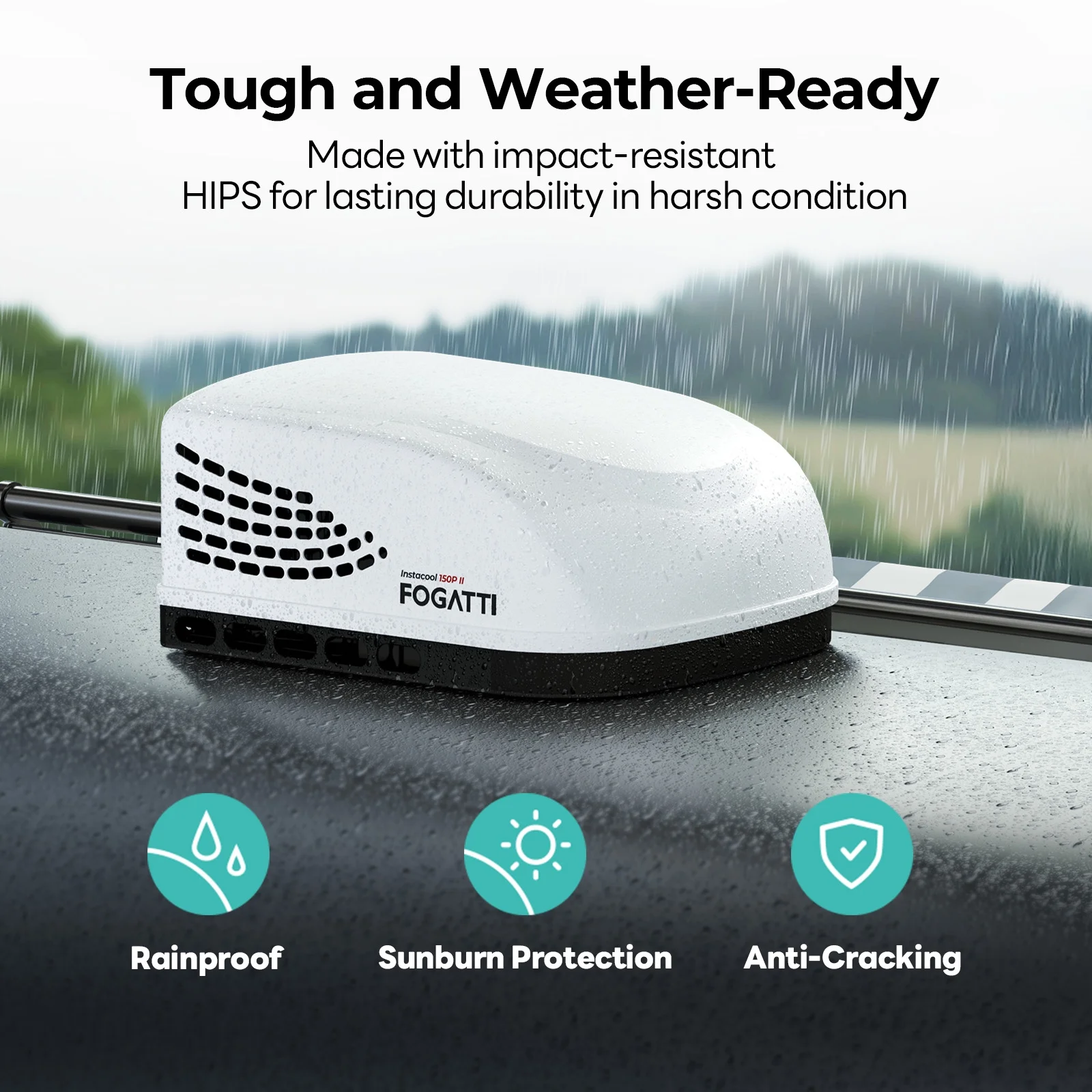 RV Air Conditioner 13500 BTU Rooftop AC Unit, Instacool with R32 Refrigerant & Wired Controller