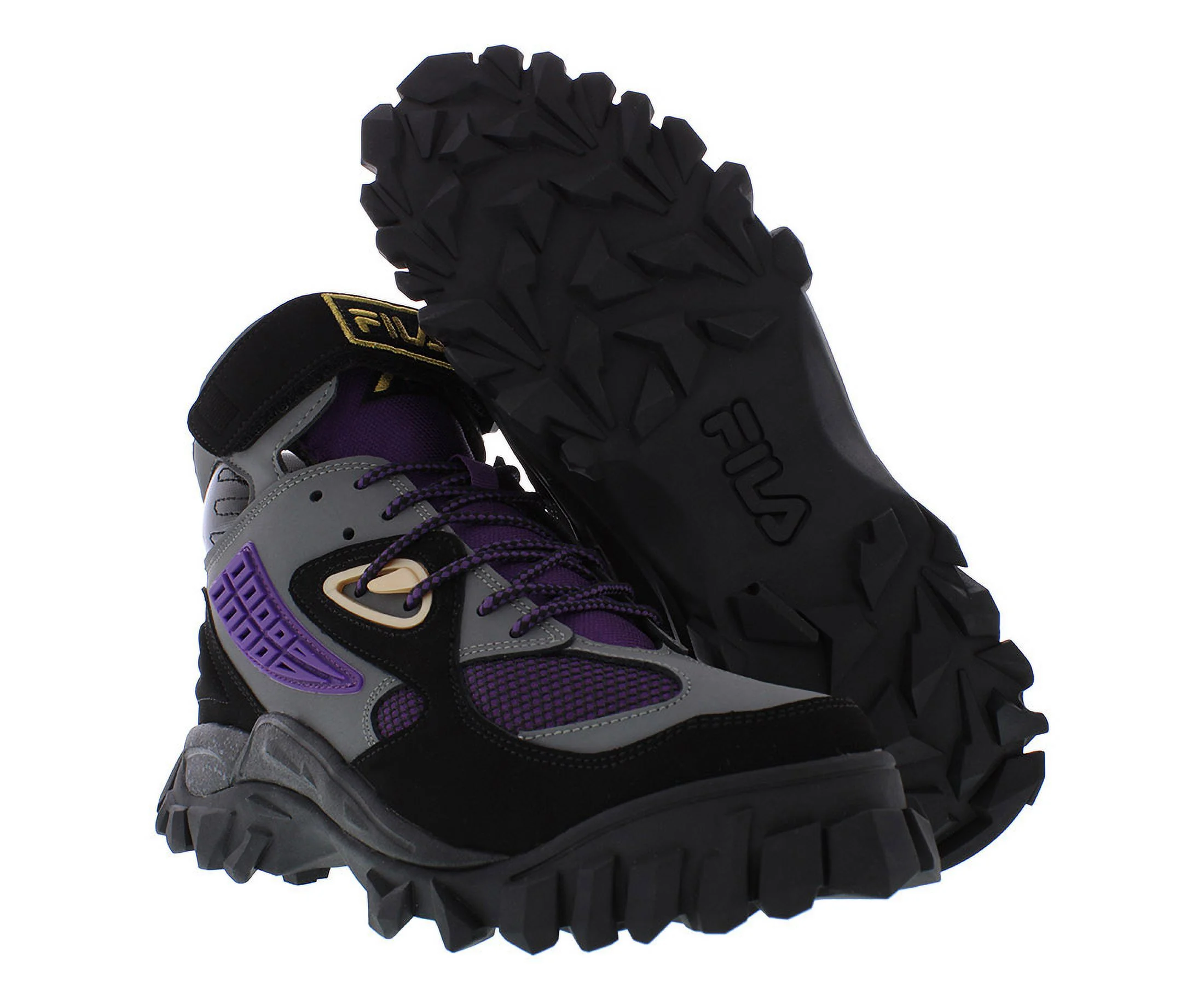 Mens Fila Yak Boots Shoe Size: 9.5 Black - Quietshade - Imperialpurple Boots