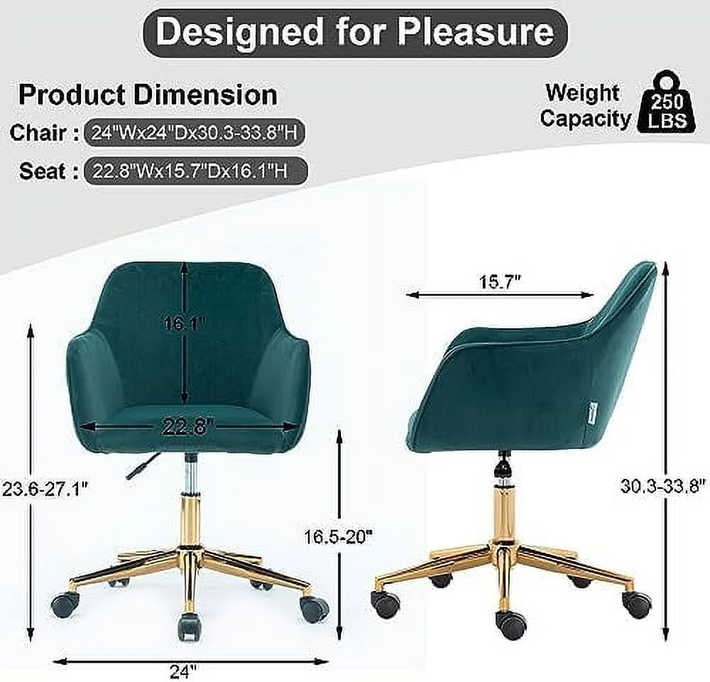 Modern Faux Fur Home Office Chair Height Adjustable, White Desk Chair Vanity Chair for Makeup Room, Rolling Desk Chairs with Wheels, Swivel Furry Cute Desk Chair for Teen Girls Women