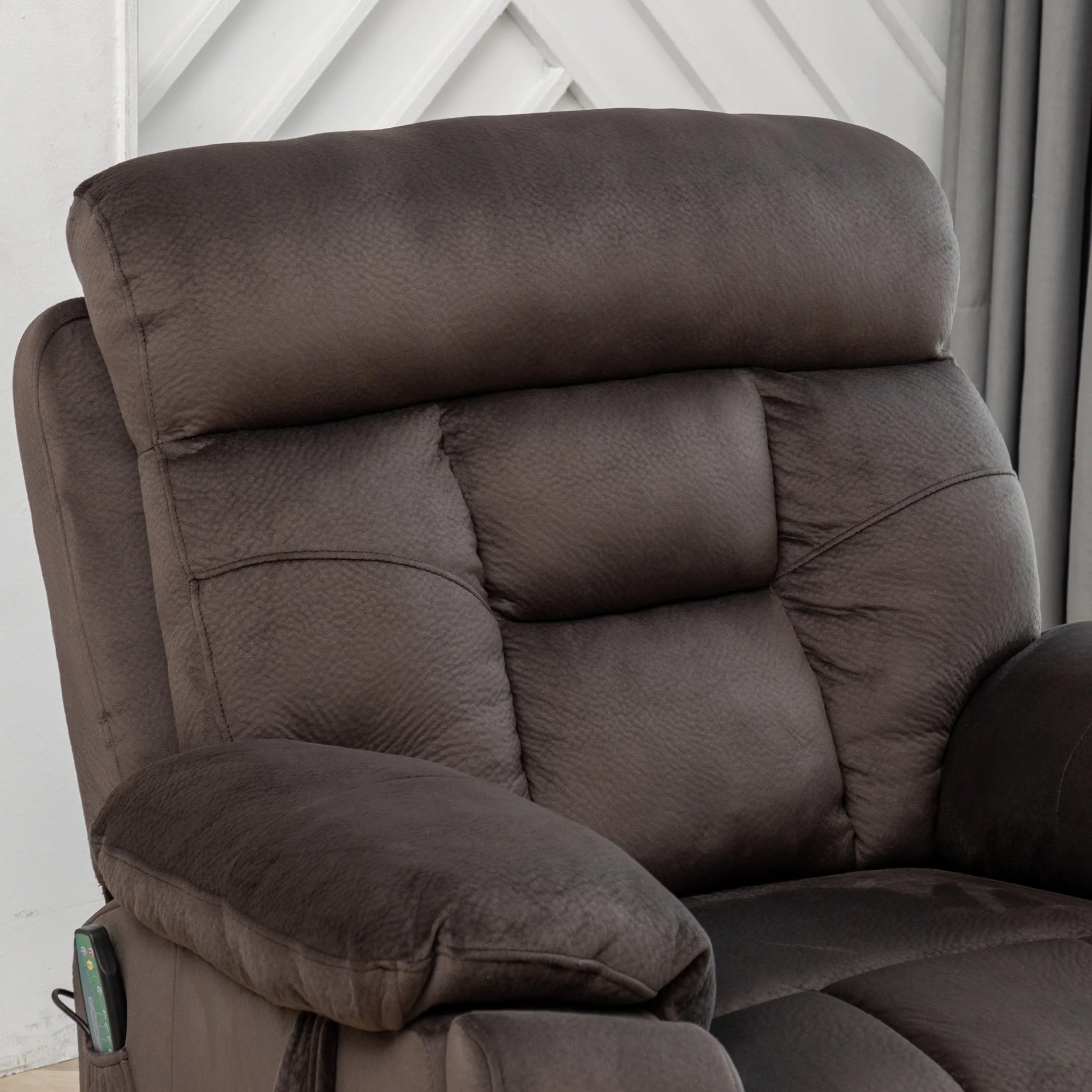 uhomepro Oversized Massage Recliner Chair with Heat, Large Electric Power Lift Recliner Chair for Big and Tall and Elderly with Hidden Cup Holder, 5 Vibration Modes, 330lb, Dark Brown