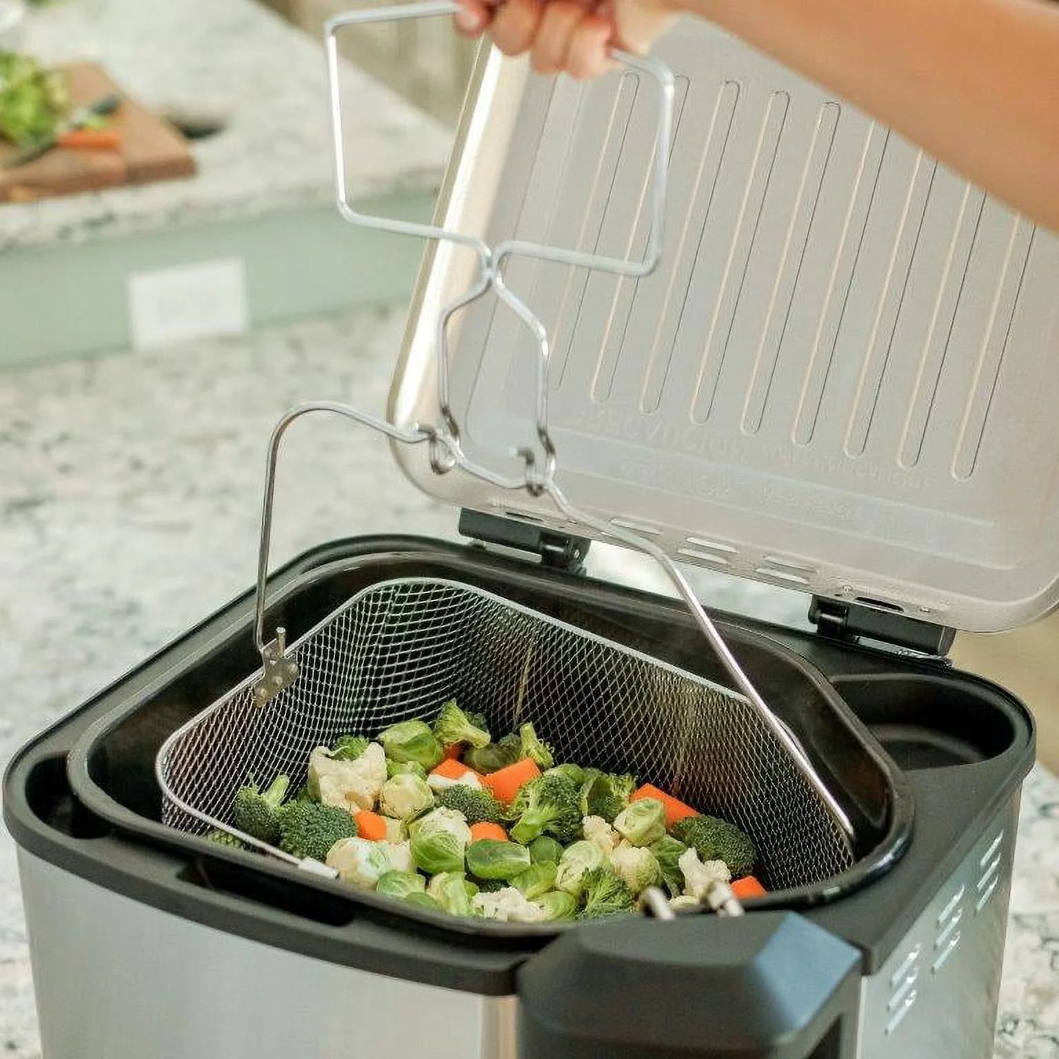 Masterbuilt 10 Liter XL Electric Fryer, Boiler, Steamer in Silver