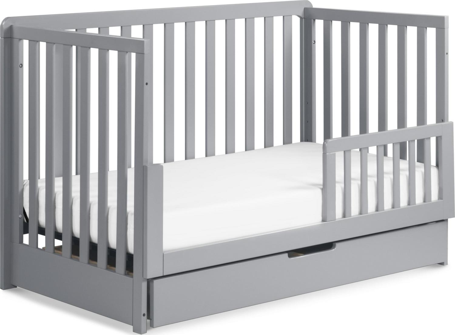 Carter-s by DaVinci Colby 4-in-1 Convertible Crib with Trundle Drawer in Gray