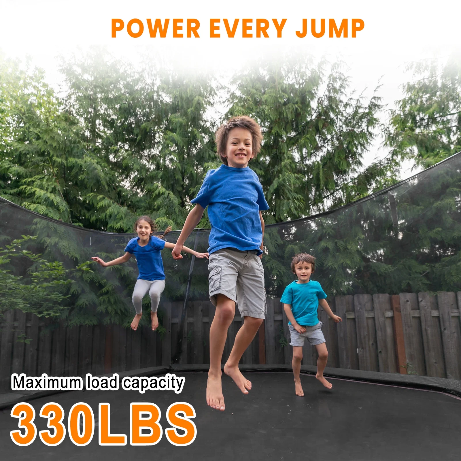 MammyGol Trampoline 8FT 12FT 14FT , Recreational Trampolines with Enclosure Net and Ladder, Outdoor Trampoline for Kids and Adults