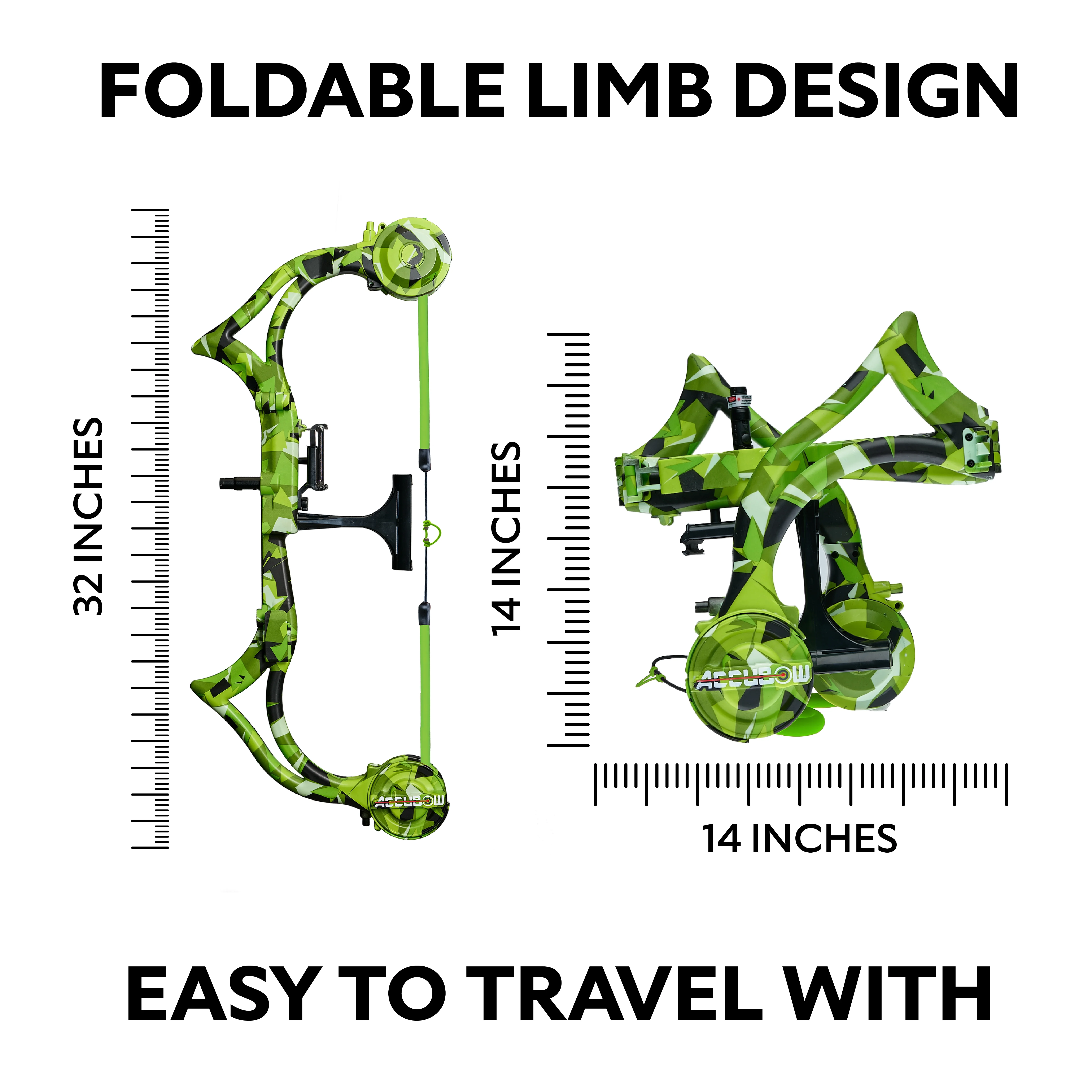 AccuBow 2.0 Carbon Fiber Virtual Archery Gaming & Shooting, 10�C70lbs Adjustable Resistance, Real Bowstring & D-Loop, Phone Mount Included, Ambidextrous, Foldable Design