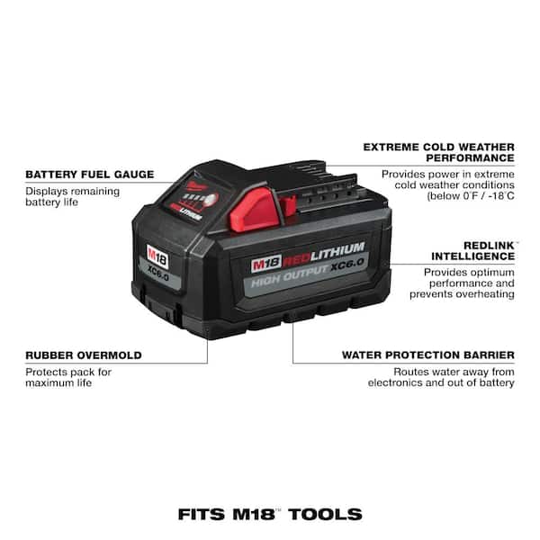 M18 FUEL 18V Lithium-Ion Brushless Cordless SAWZALL Reciprocating Saw Kit with Two 6.0Ah Batteries