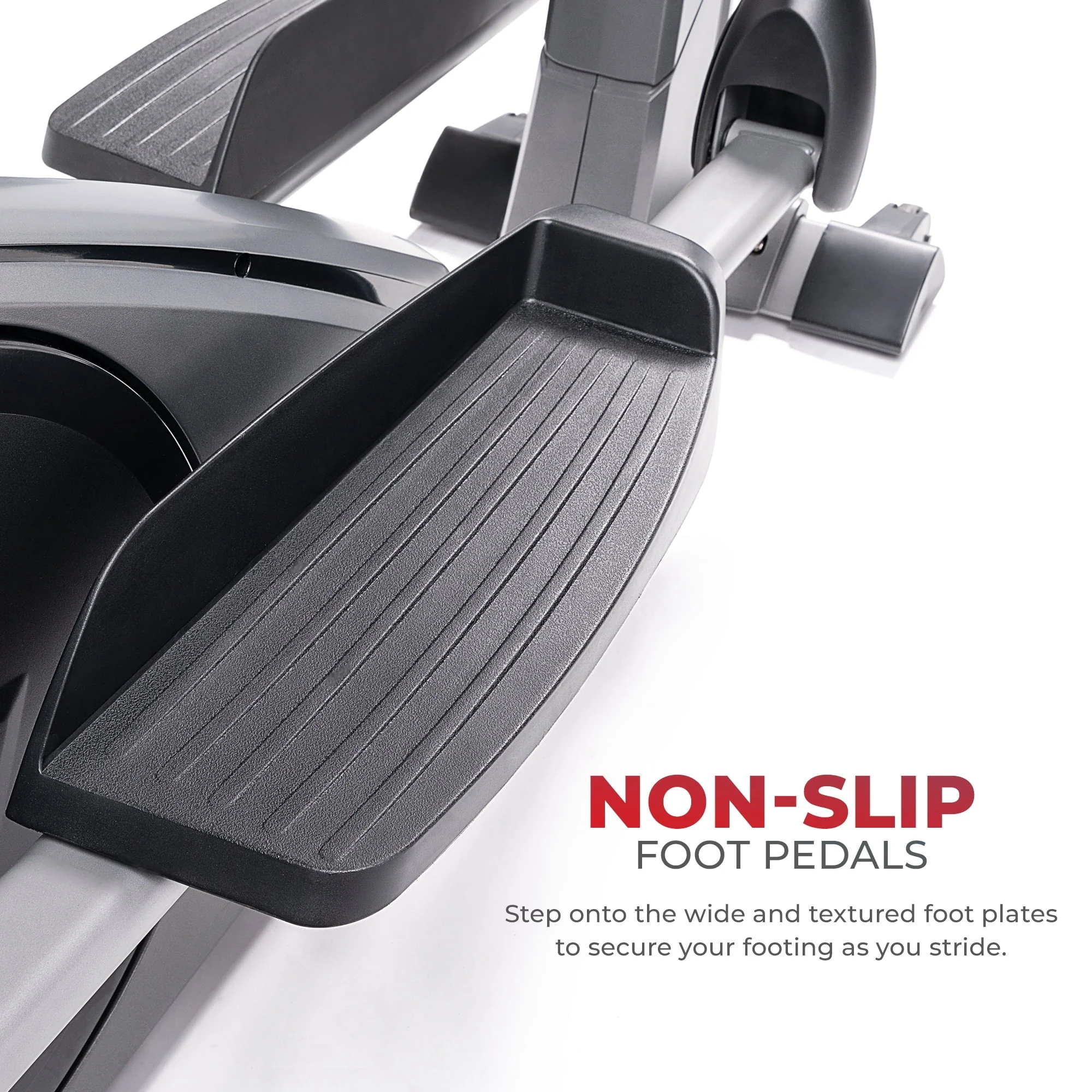 Sunny Health & Fitness Magnetic Elliptical Trainer Elliptical Machine w/ Device Holder, Programmable Monitor and Heart Rate Monitoring, High Weight Capacity - SF-E3912