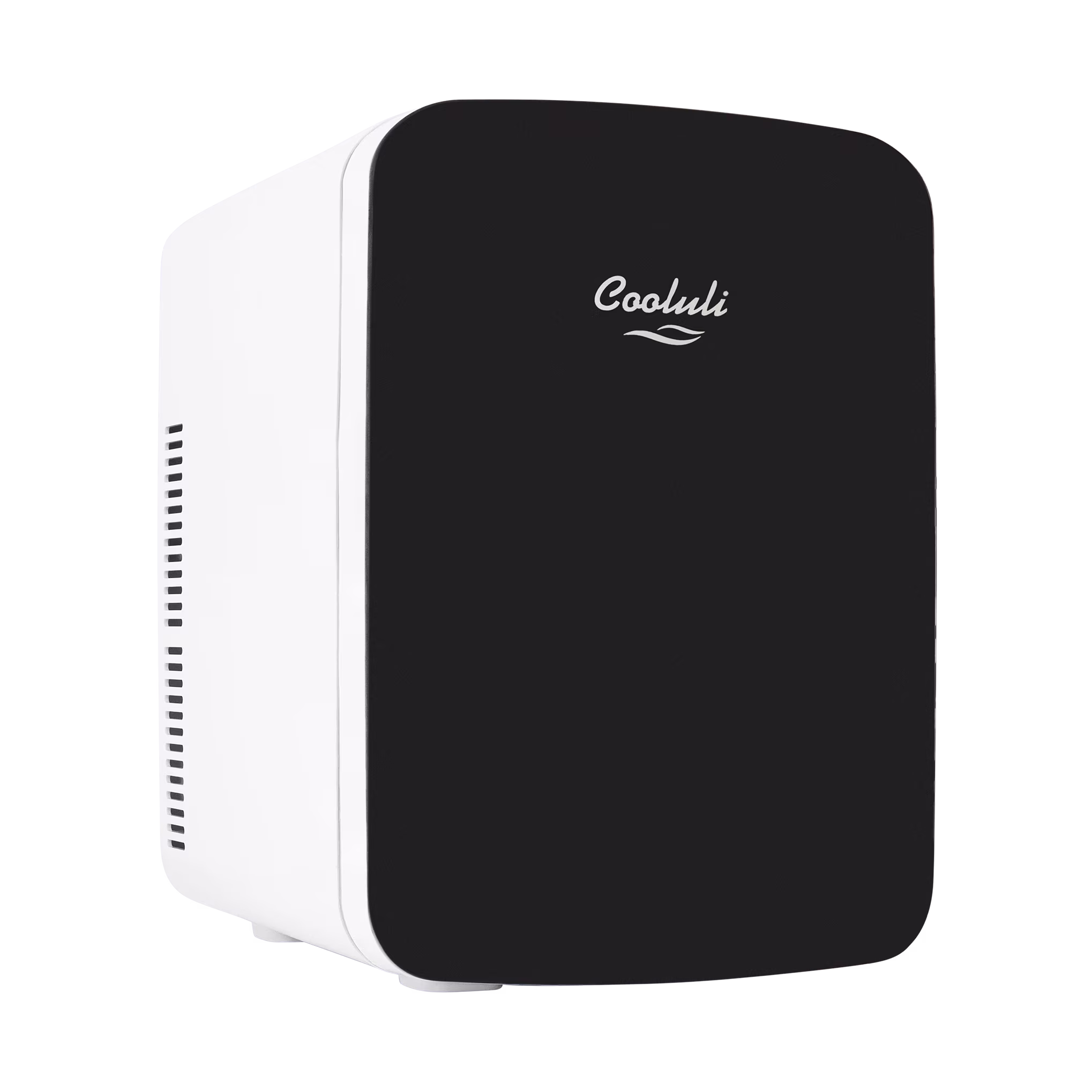 Cooluli Infinity Black 15 Liter Compact Portable Cooler Warmer Mini Fridge for Bedroom, Office, Dorm, Car - Great for Skincare & Cosmetics (110-240V/12V)