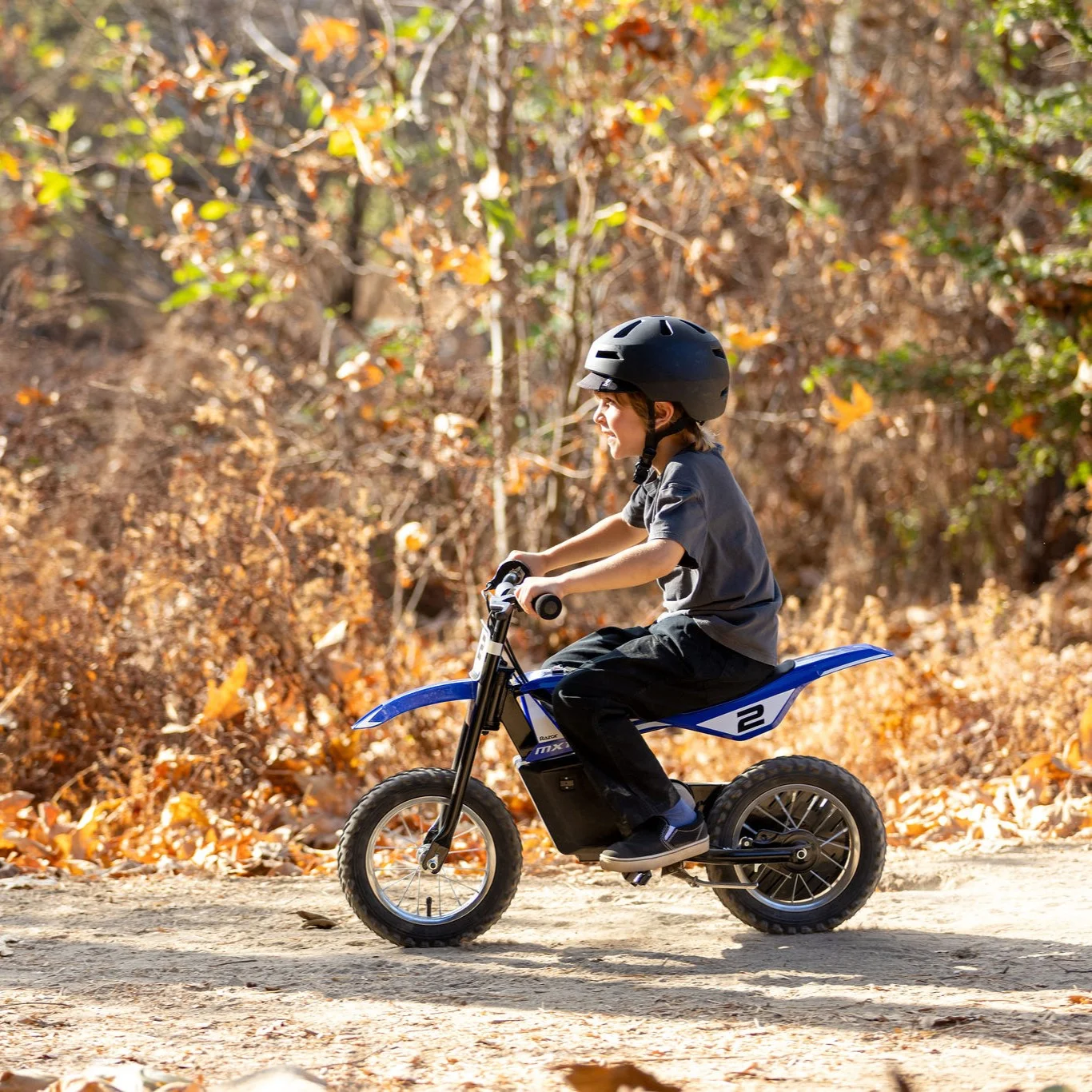 Razor Dirt Rocket MX125 Electric-Powered Dirt Bike - Black with Decal Included, for Child 5+