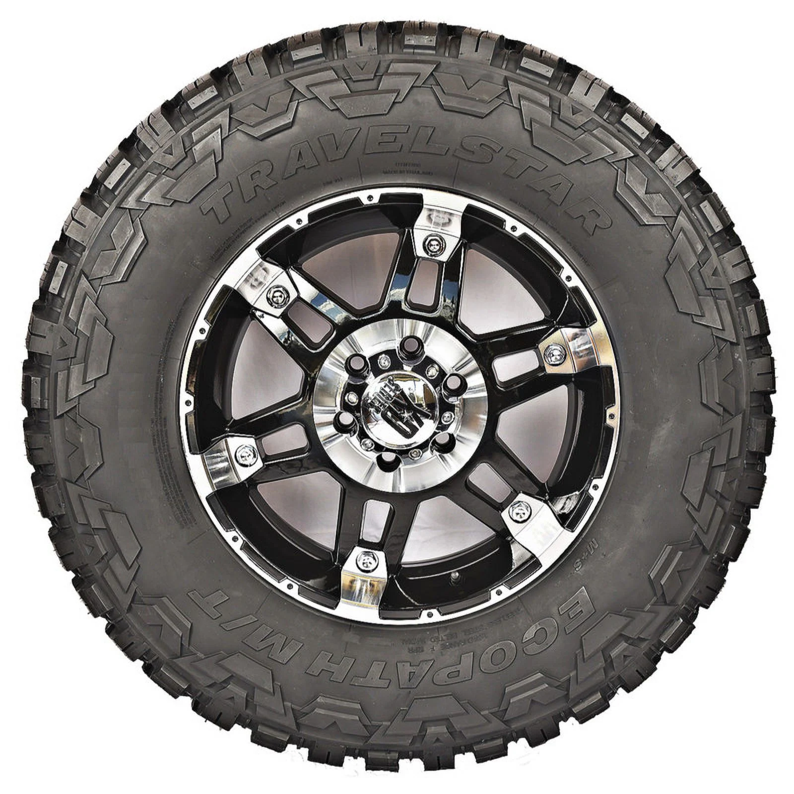Travelstar EcoPath M/T 35X12.50R20 12 PR Load Range F 125Q SUV Light Truck Mud Terrain Tire 35/12.50/20 (Tire Only)