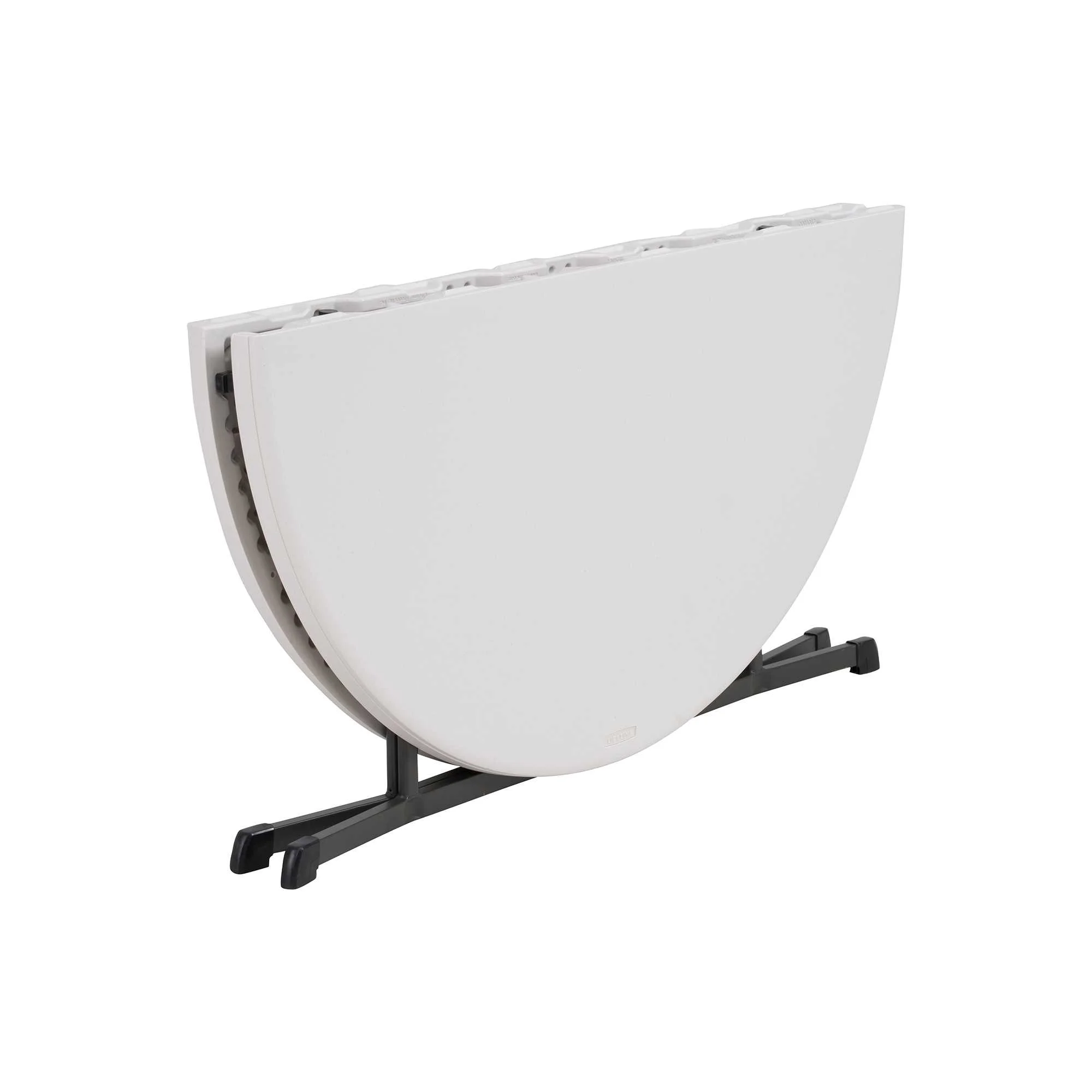 Lifetime Commercial Fold-in-Half 60 in Indoor/Outdoor Folding Round Table White Granite 1 Piece 1 Count