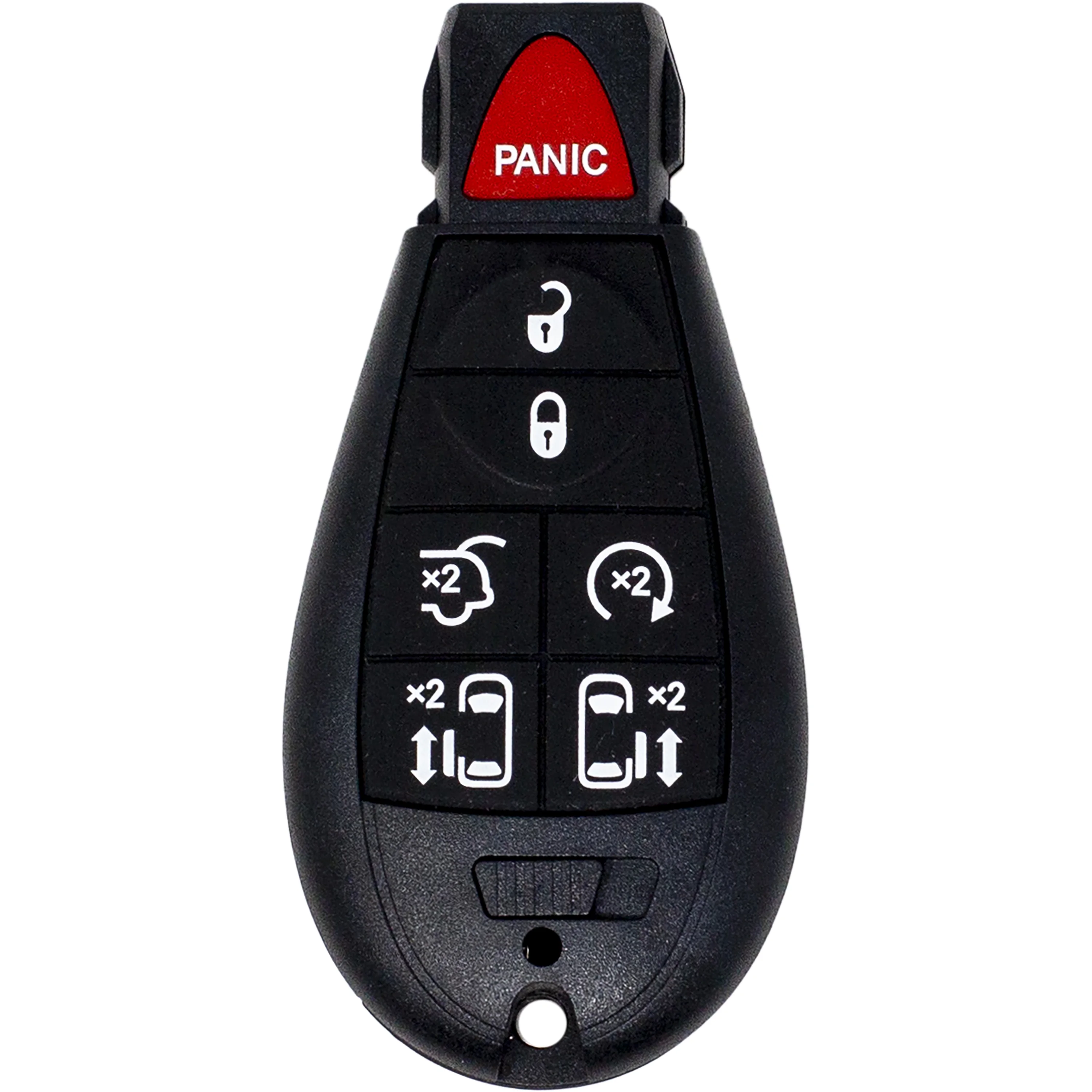 Car Keys Express Chrysler and Dodge Simple Key - 7 Button Fobik with Emergency Key Insert and Optional 5-Button Pad Car Key Fob