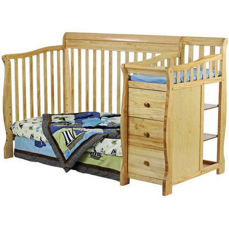 Dream On Me Brody 5-in-1 Convertible Crib with Changer. Natural