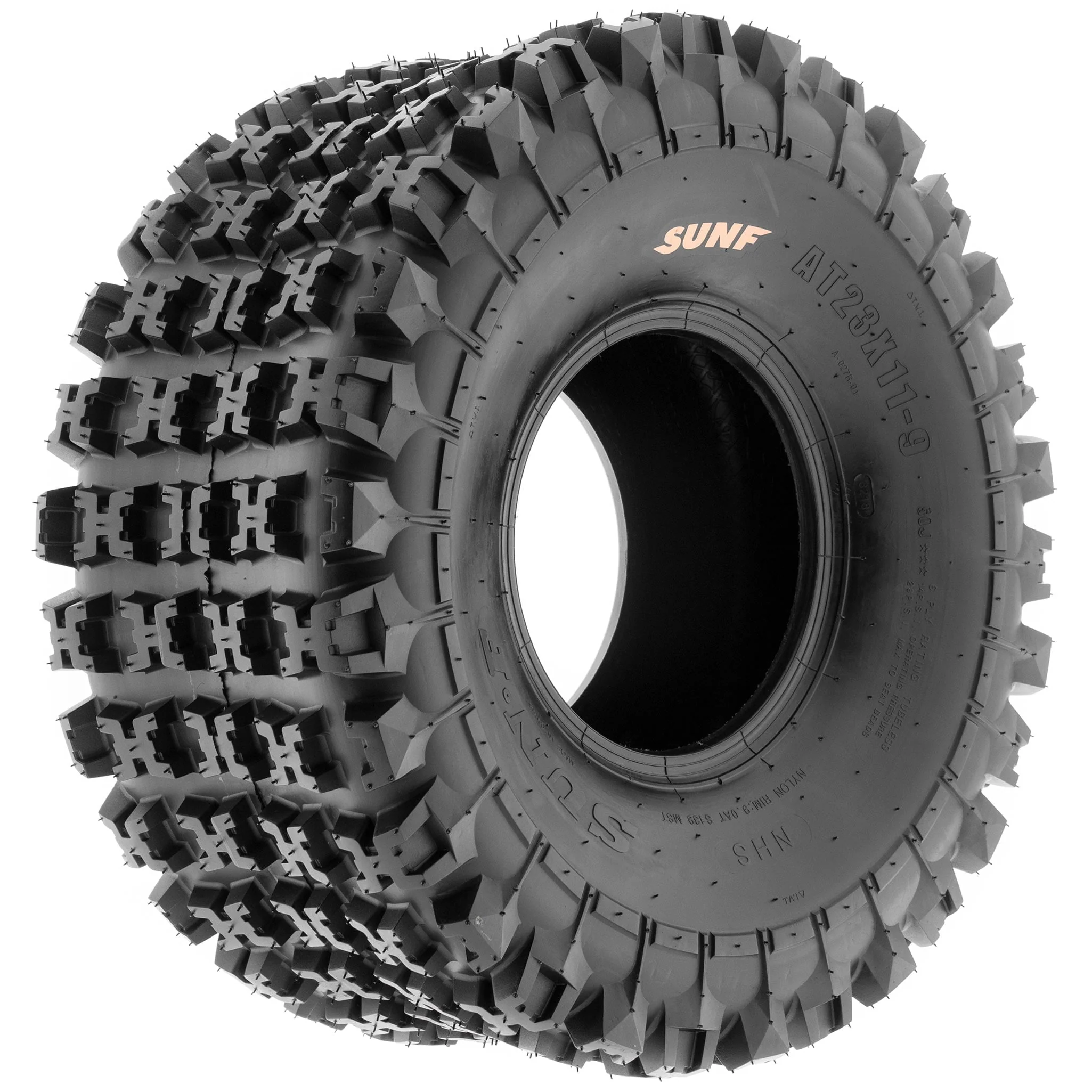 SunF All Terrain ATV UTV Tires 22x10-9 6 PR A027 (Pair of 2)