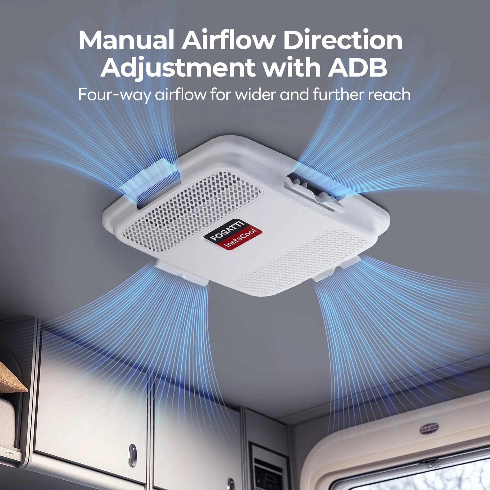 RV Air Conditioner 13500 BTU Rooftop AC Unit, Instacool with R32 Refrigerant & Wired Controller