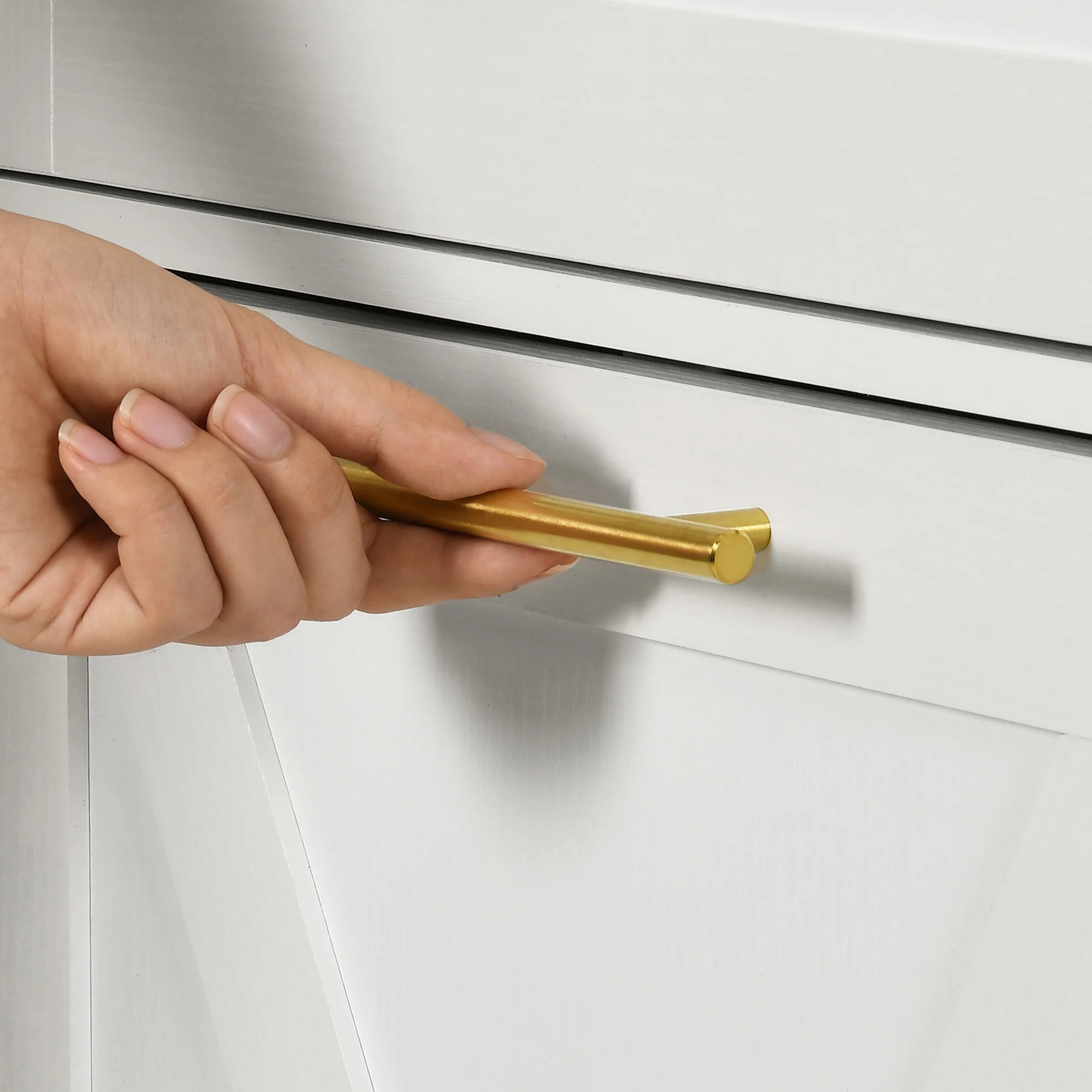 DEXTRUS Kitchen Island Cart with Drop Leaf & Power Outlets, Kitchen Island with 2 Trash Can Cabinets & Storage Shelves, Black