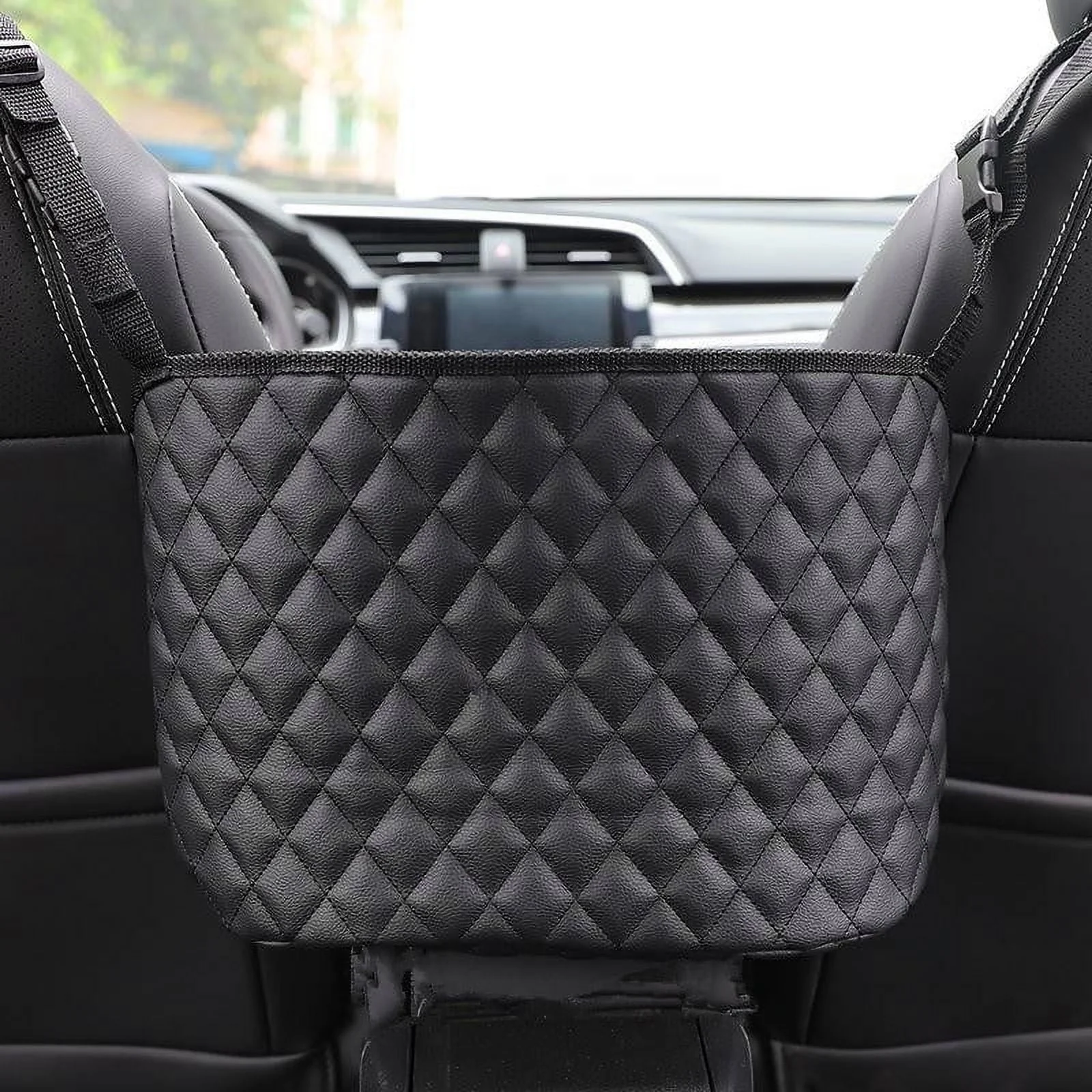 Car Net Pocket Purse Holder for Car,Waterproof Car Back Seat Automotive Consoles and Organizers Net Pocket for Front Seat