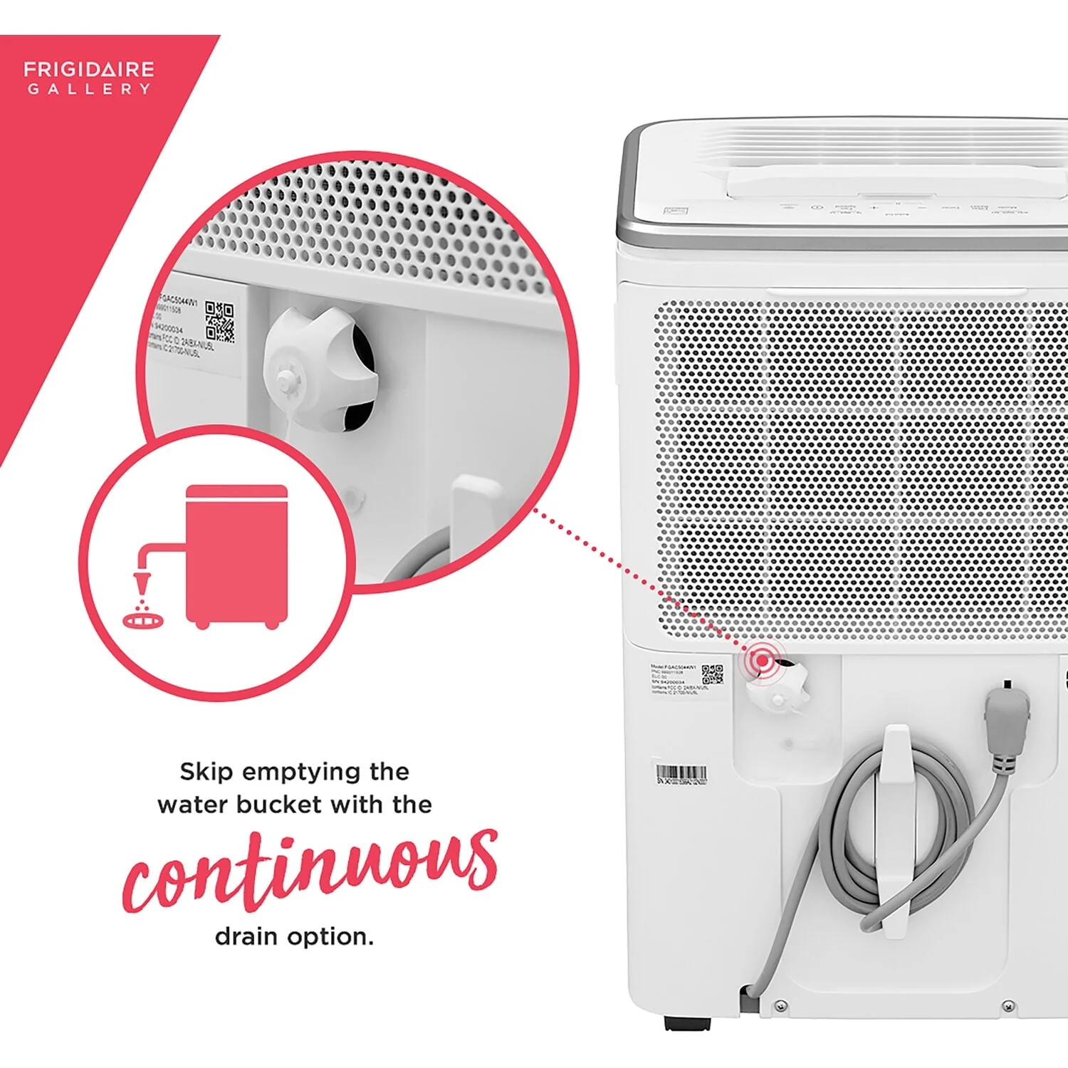 Frigidaire Gallery High Humidity 50 Pint Capacity Dehumidifier with Wi-Fi