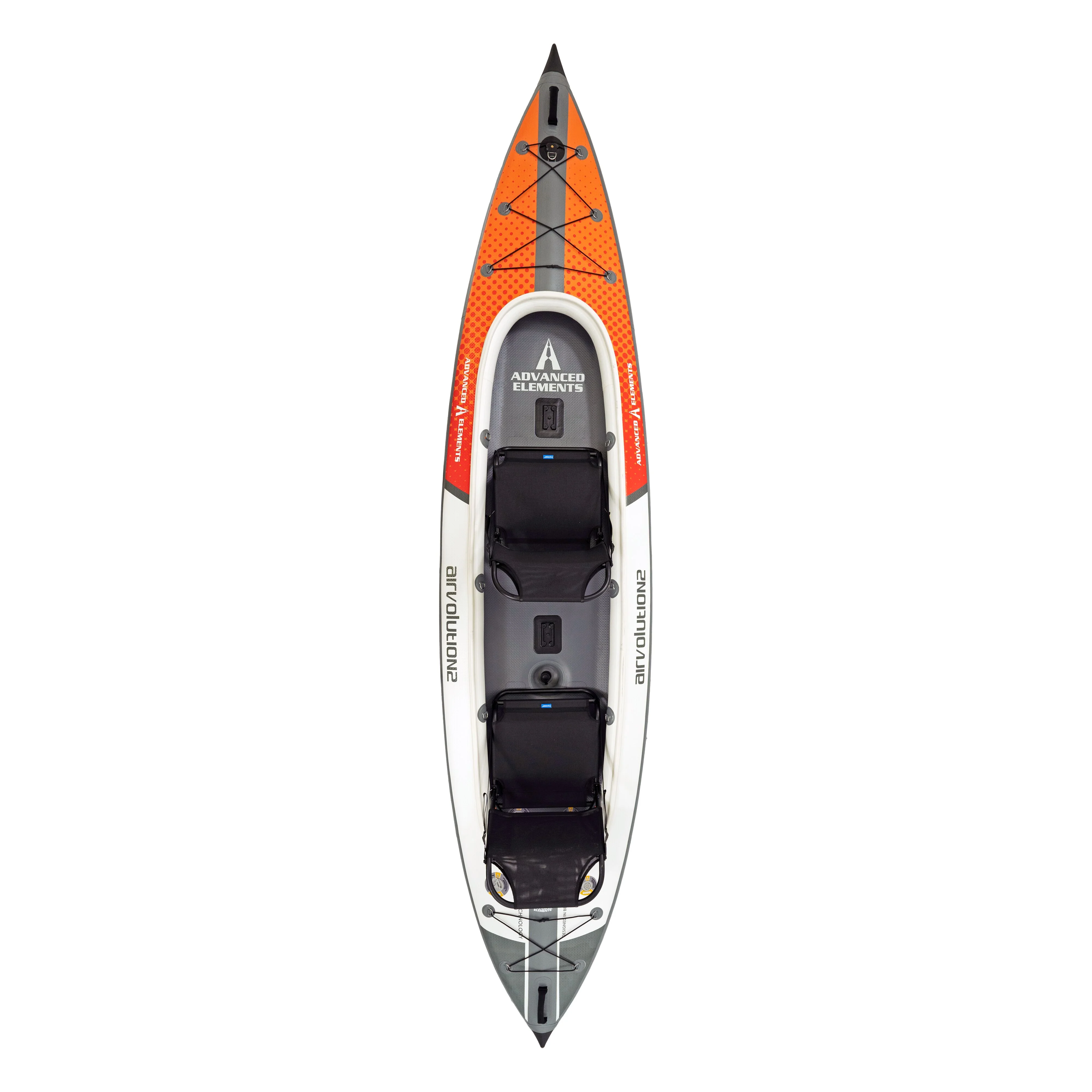 Advanced Elements AirVolution? 2 Pro - Inflatable Kayak with Pump - Recreational Tandem Kayak - 14.5 ft - Orange