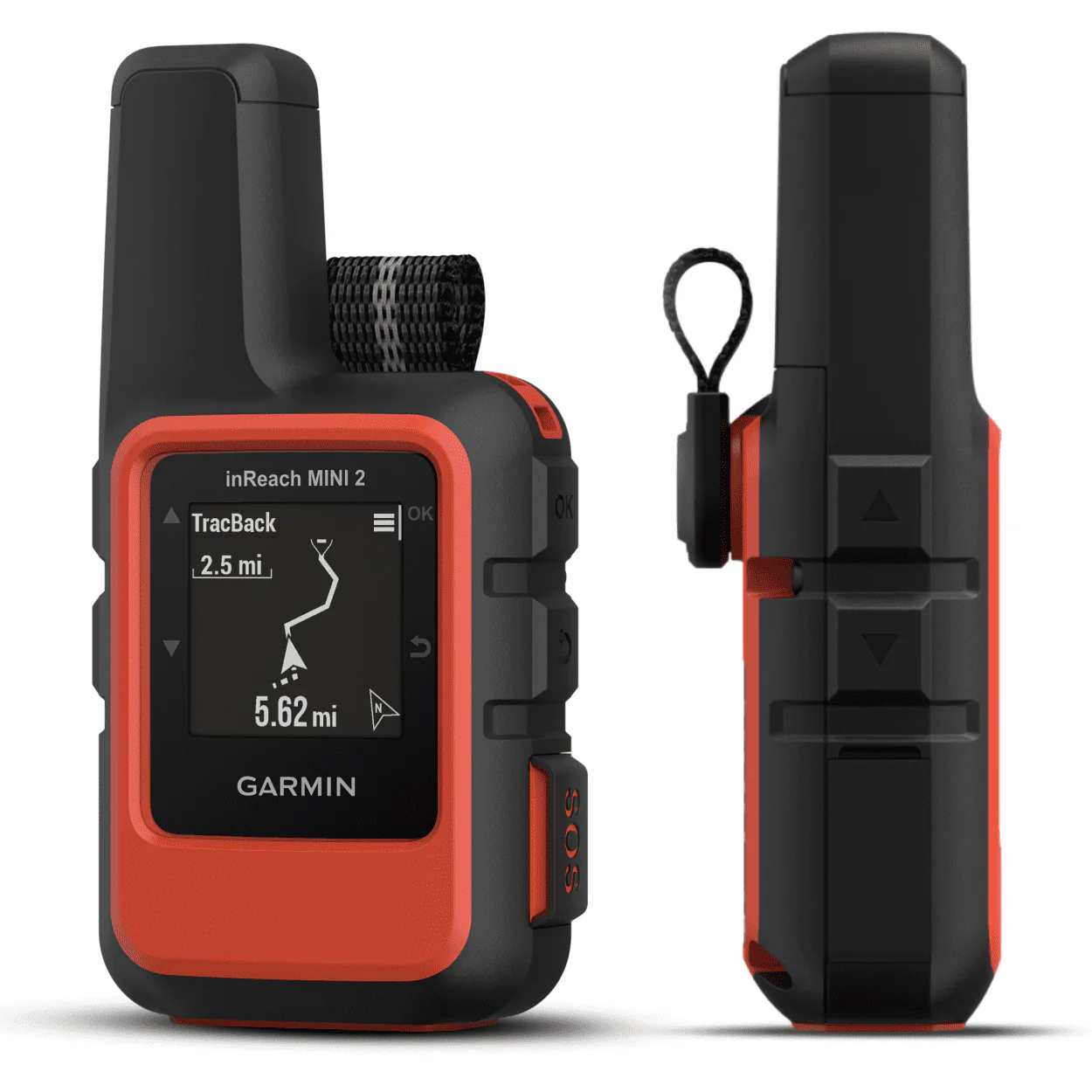 Garmin inReach Mini 2 Satellite Communicator (Flame Red), Hand-Held, Unisex Adult with Wearable4U Power Pack Bundle