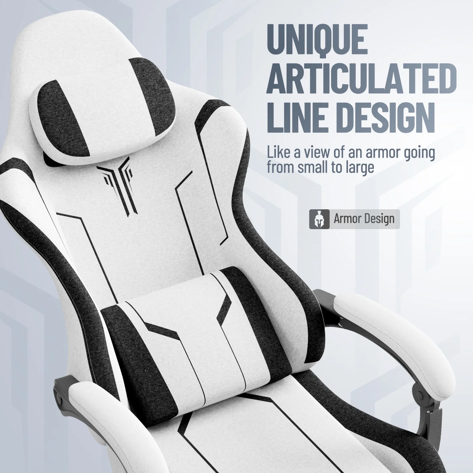 SOONTRANS Gaming Chair for Adults, Velvet Fabric High Back Comfortable Video Game Chair with Footrest and Massage Lumbar Cushion, Racing Computer Desk Chair, Ergonomic Gamer Chair, Black/Grey