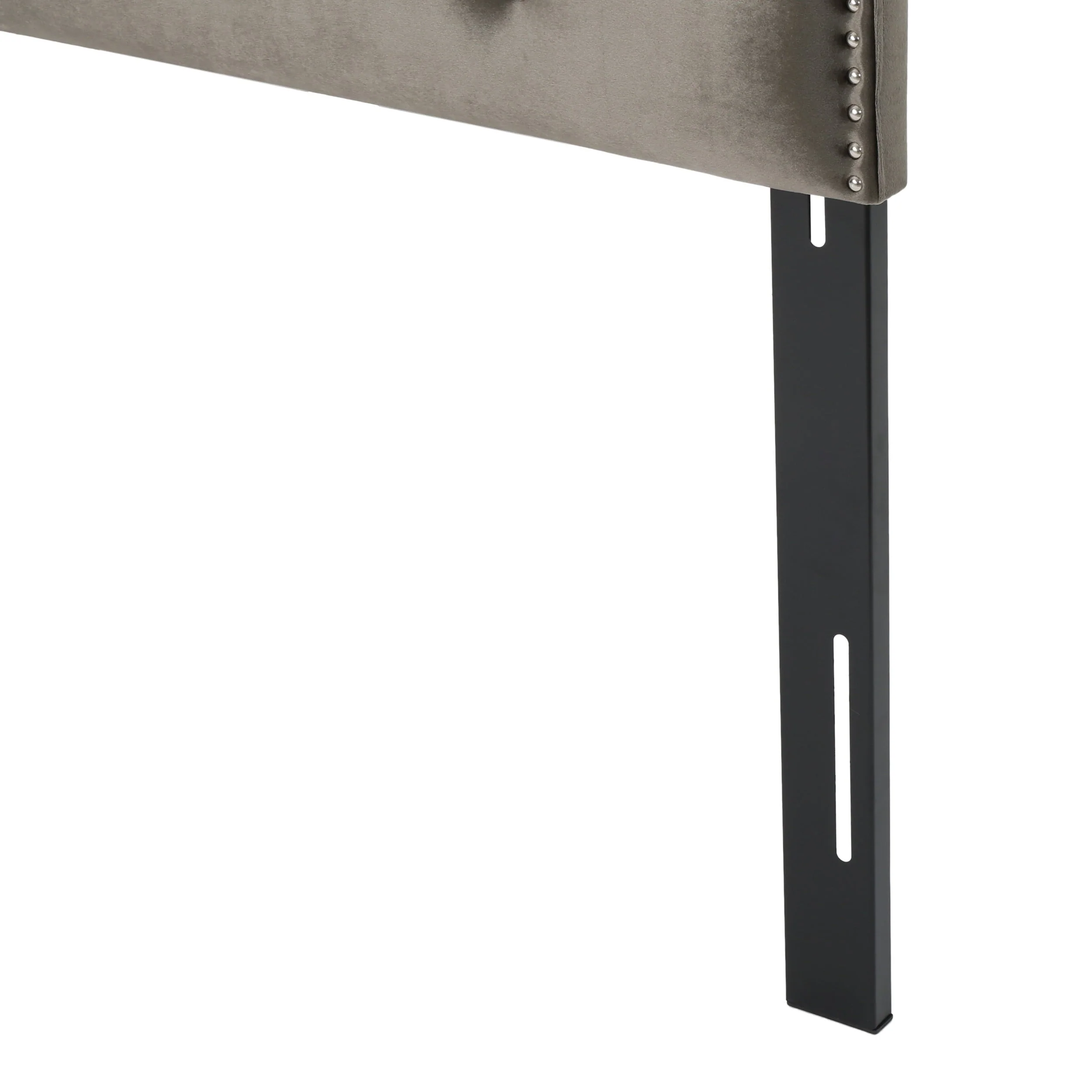 Noble House Miller Velvet Queen/Full Headboard, Grey