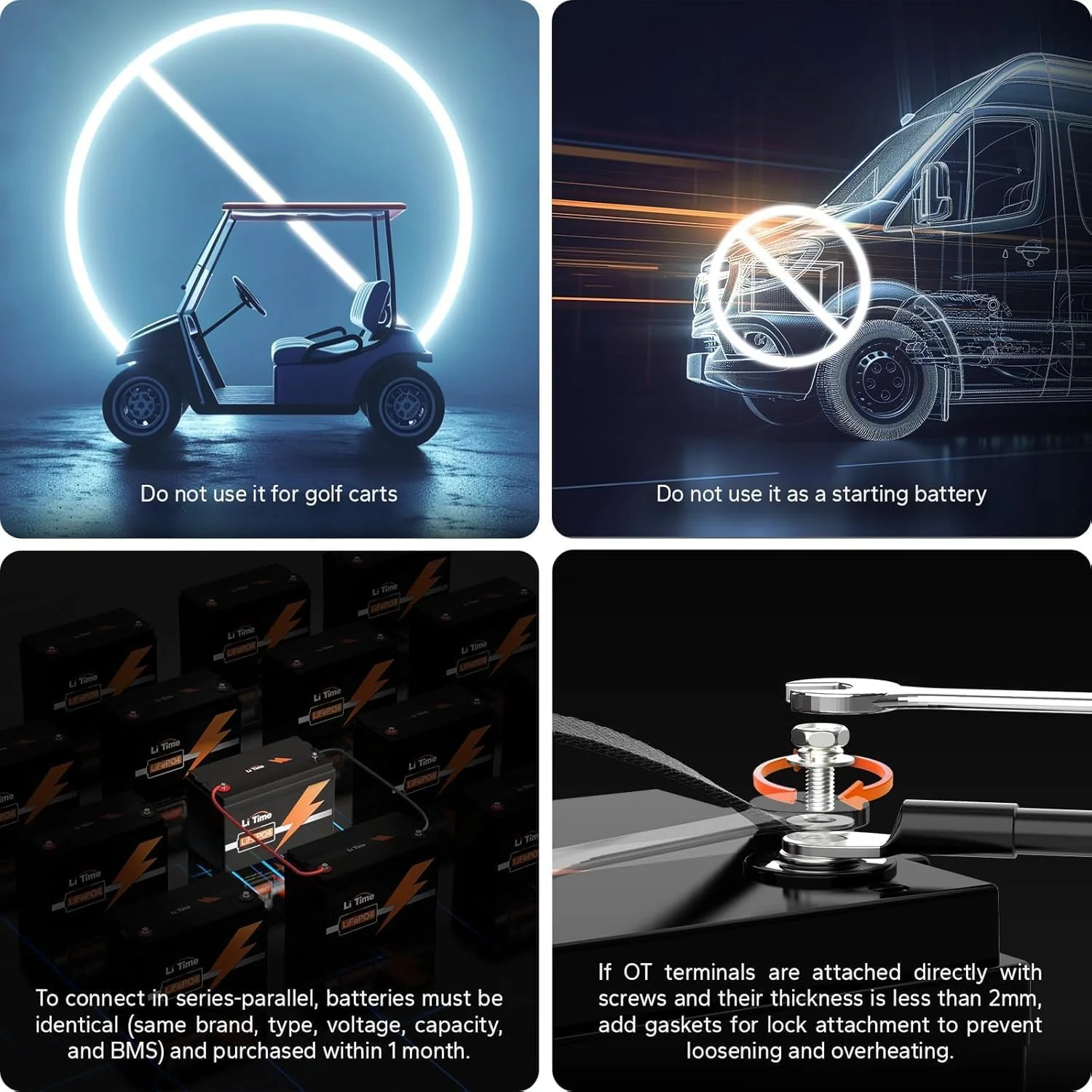 LiTime 12V 100Ah Group 27 Bluetooth LiFePO4 Battery with 14.6V 20A Charger 100A BMS for RV, Solar System, Trolling Motors