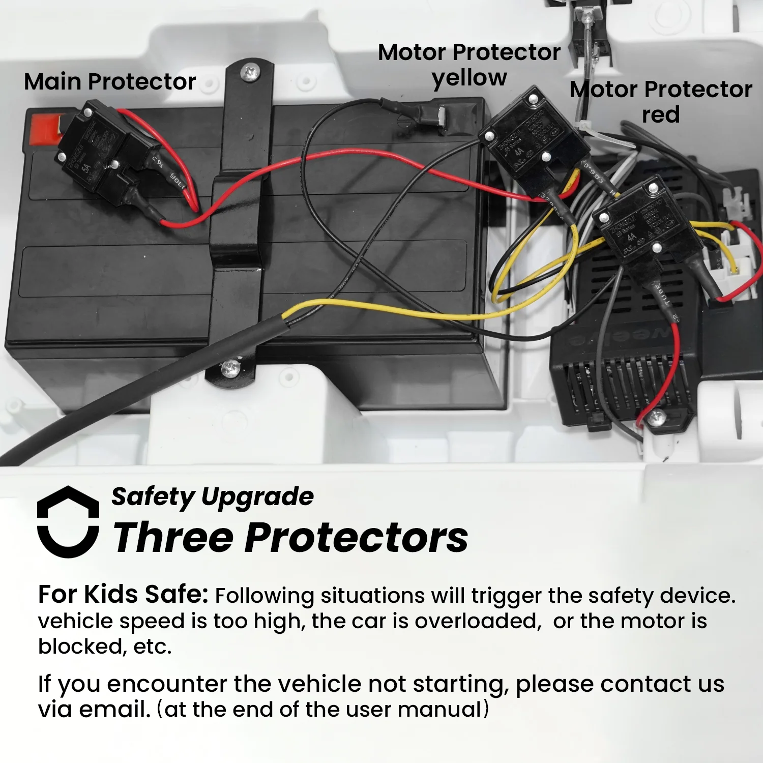 Track Seven 24V Ride on Car, Electric Golf Cart with Ceiling, Ride on Truck with Remote Control, Music, Rear Storage Box, Electric Car for Boys Girls Age 3+, 18.5