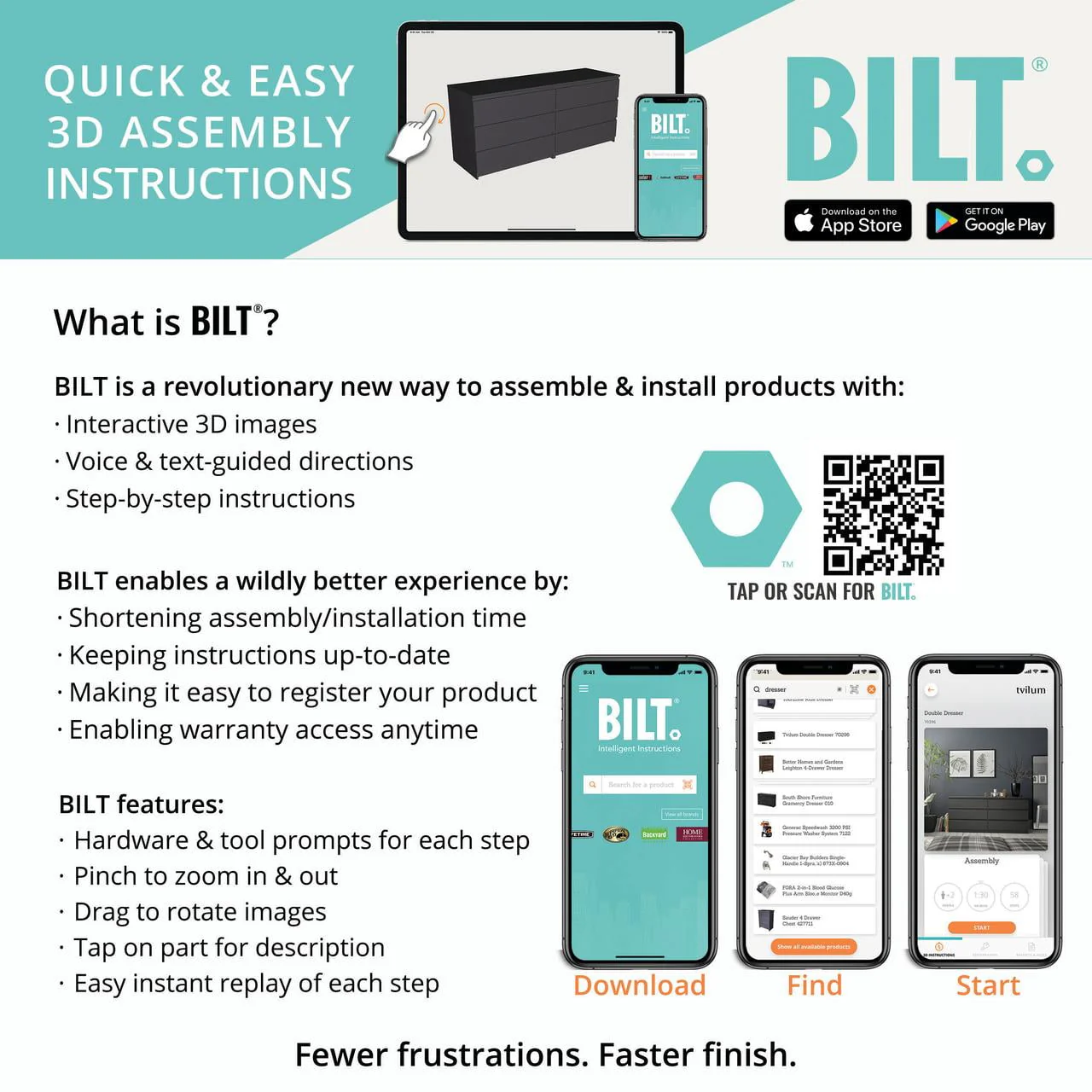 Tvilum Loft 8 Drawer Double Dresser, White Woodgrain