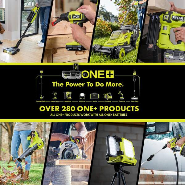 ONE+ 18V Cordless 6-Tool Combo Kit with 1.5 Ah Battery, 4.0 Ah Battery, Charger, and LINK Rolling Tool Box